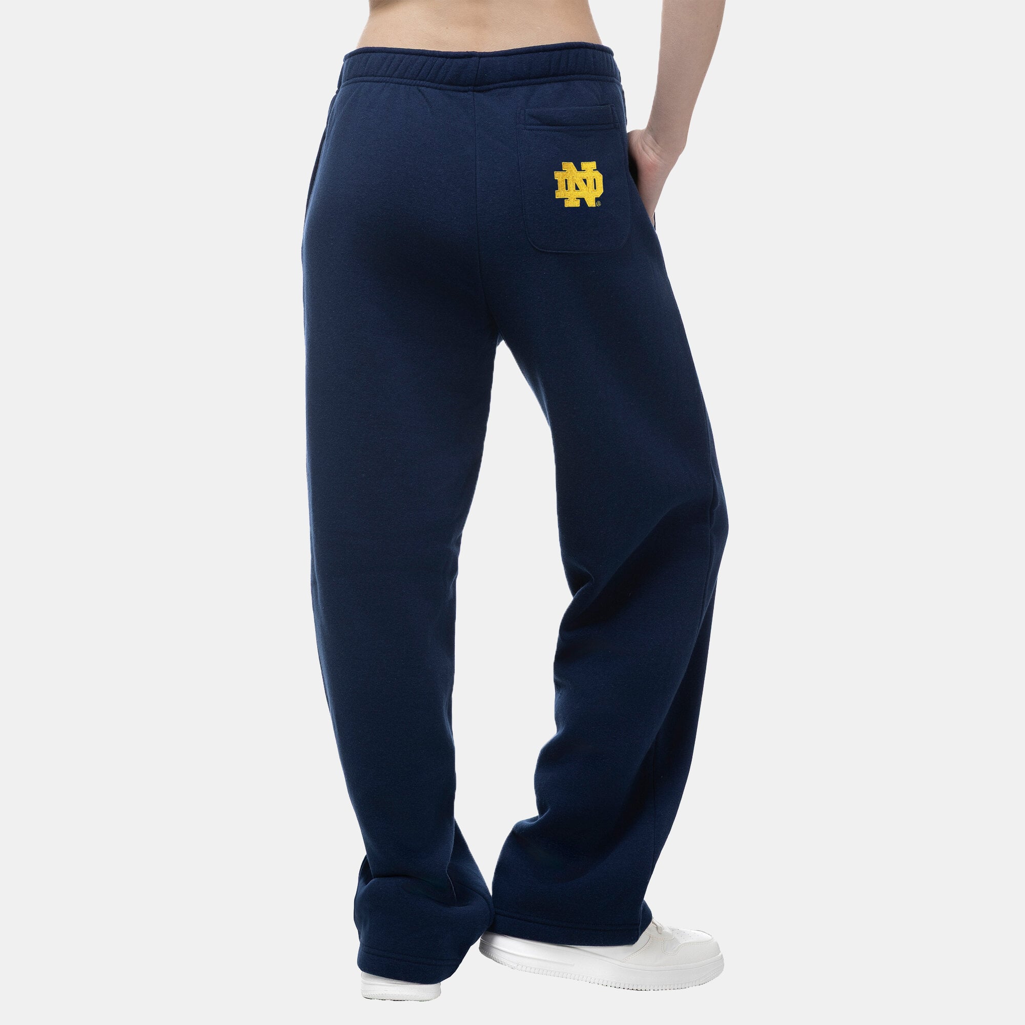 Women's ZooZatz Navy Notre Dame Fighting Irish Wordmark Fleece Sweatpants