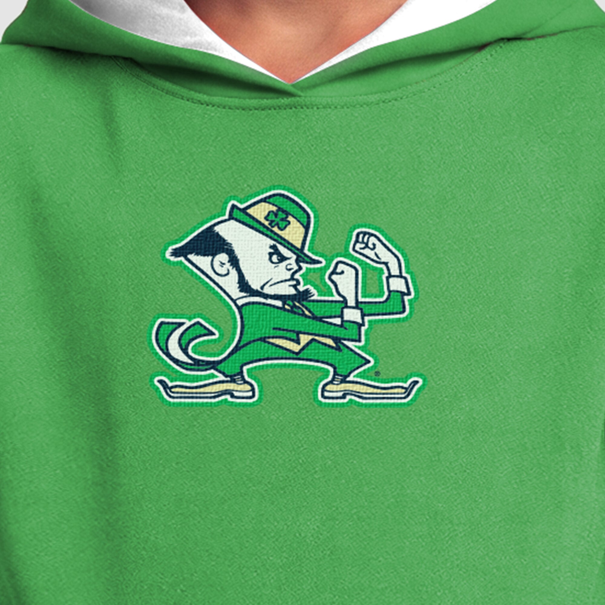 Sweat à capuche en polaire gris chiné Youth Champion Notre Dame Fighting Irish