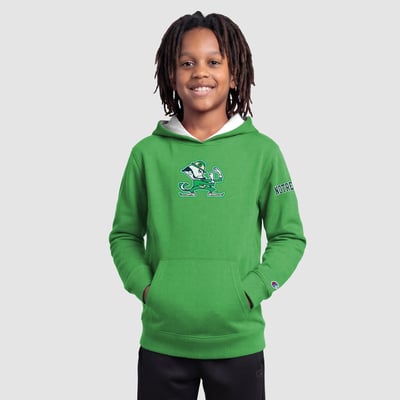  Notre Dame Fighting Irish Champion Youth Fleece Hoodie - Green