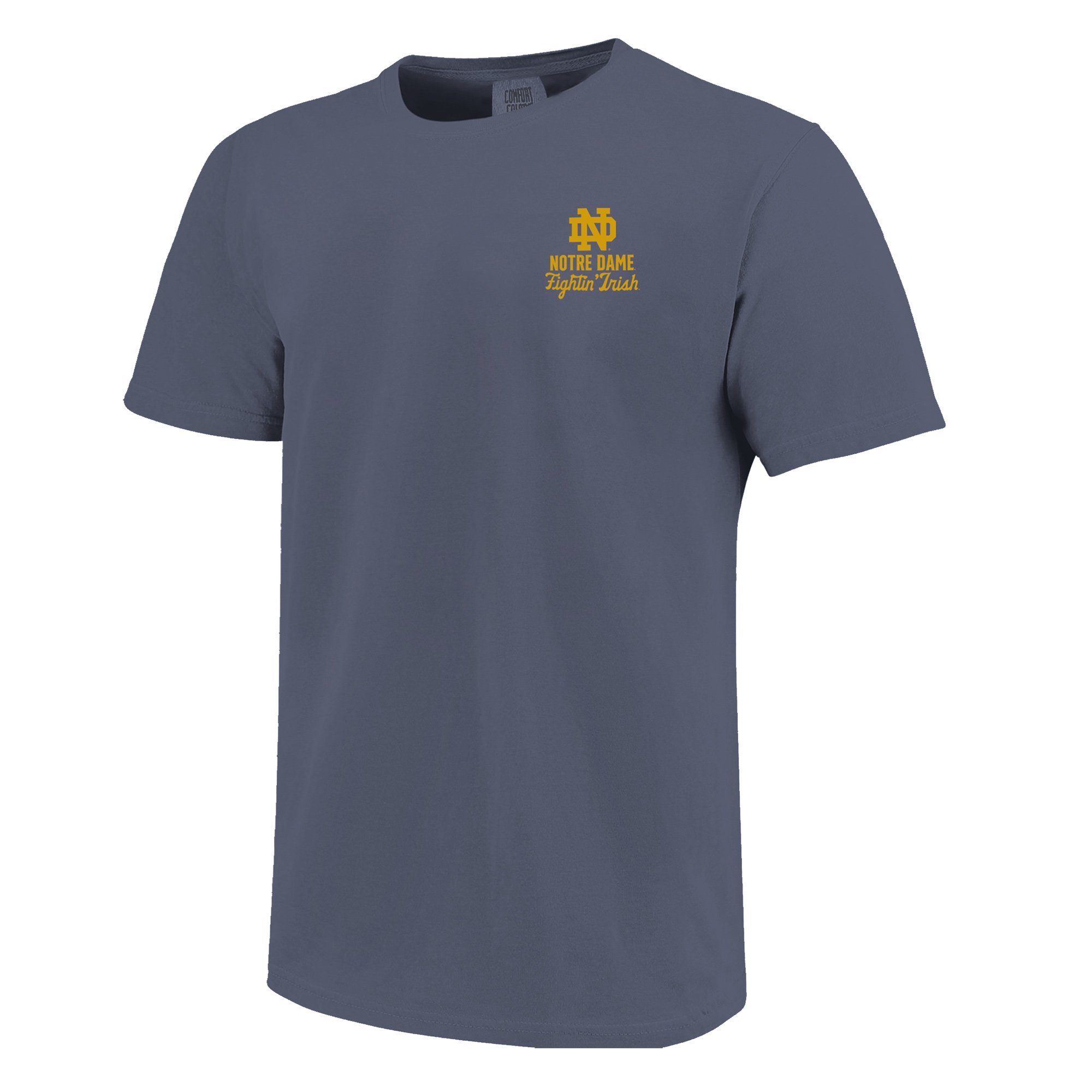 T-shirt bleu marine pour jeunes avec mascotte des Fighting Irish de Notre Dame