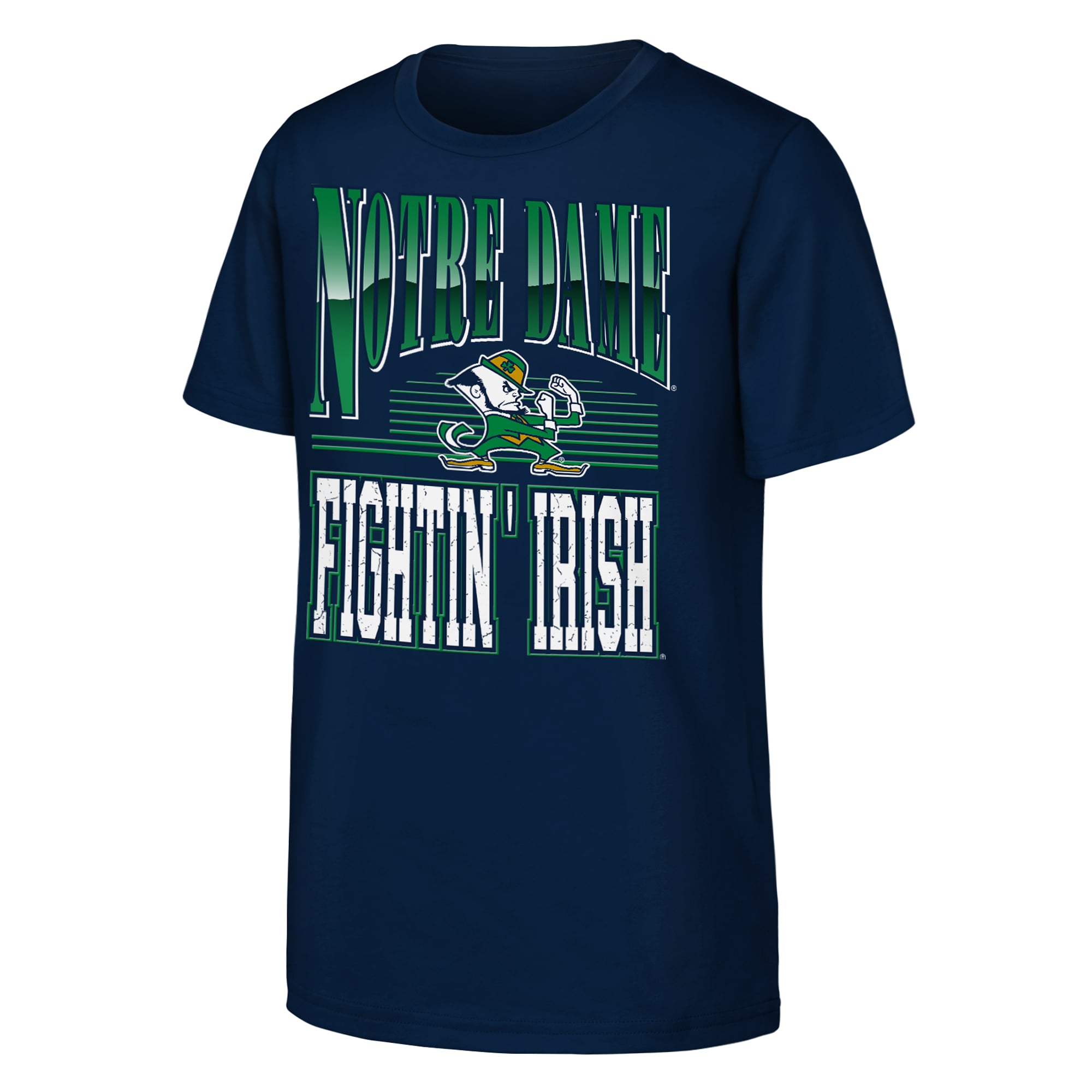 Youth Outerstuff  Navy Notre Dame Fighting Irish Chrome Header T-Shirt