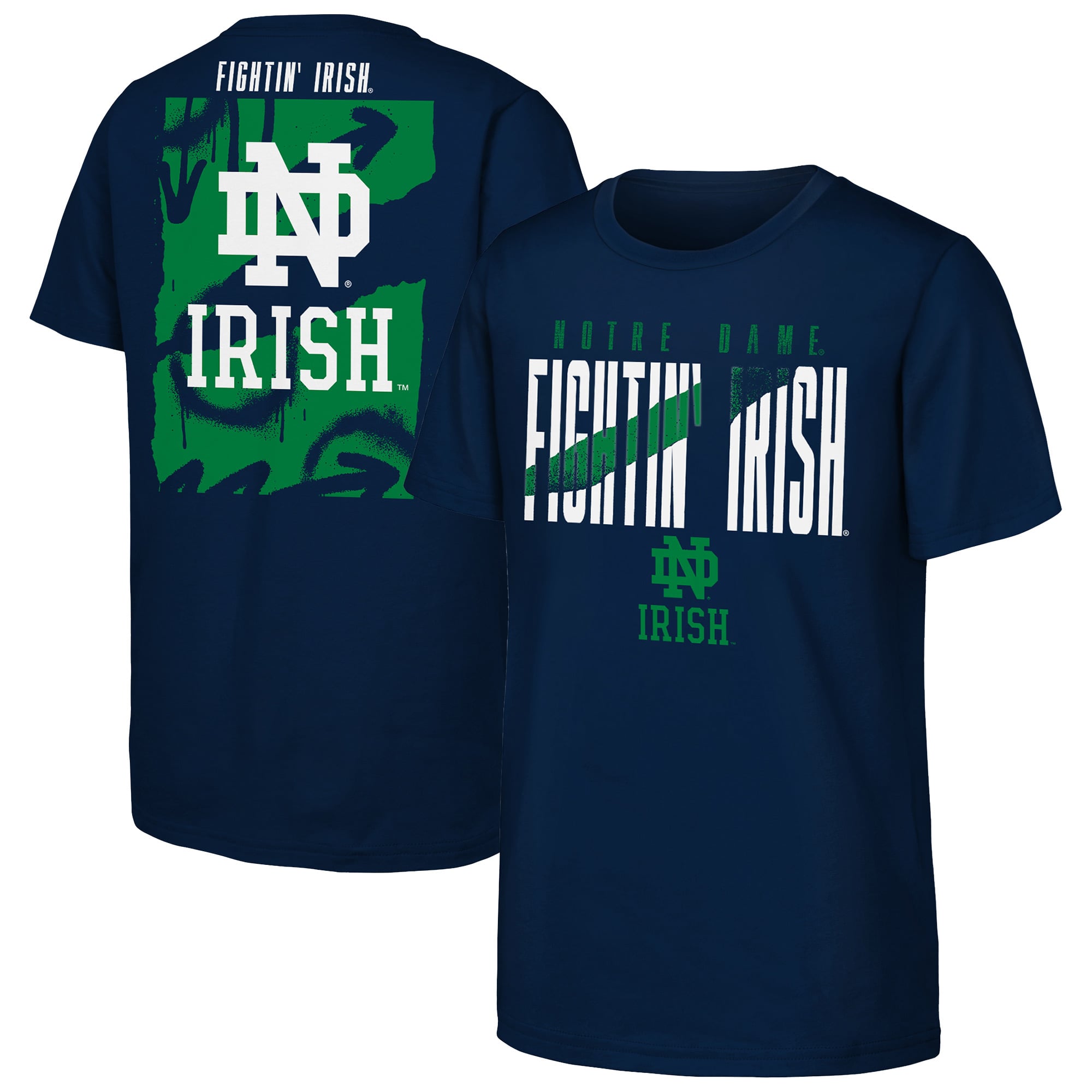 Youth Outerstuff Navy Notre Dame Fighting Irish Cut Through T-Shirt