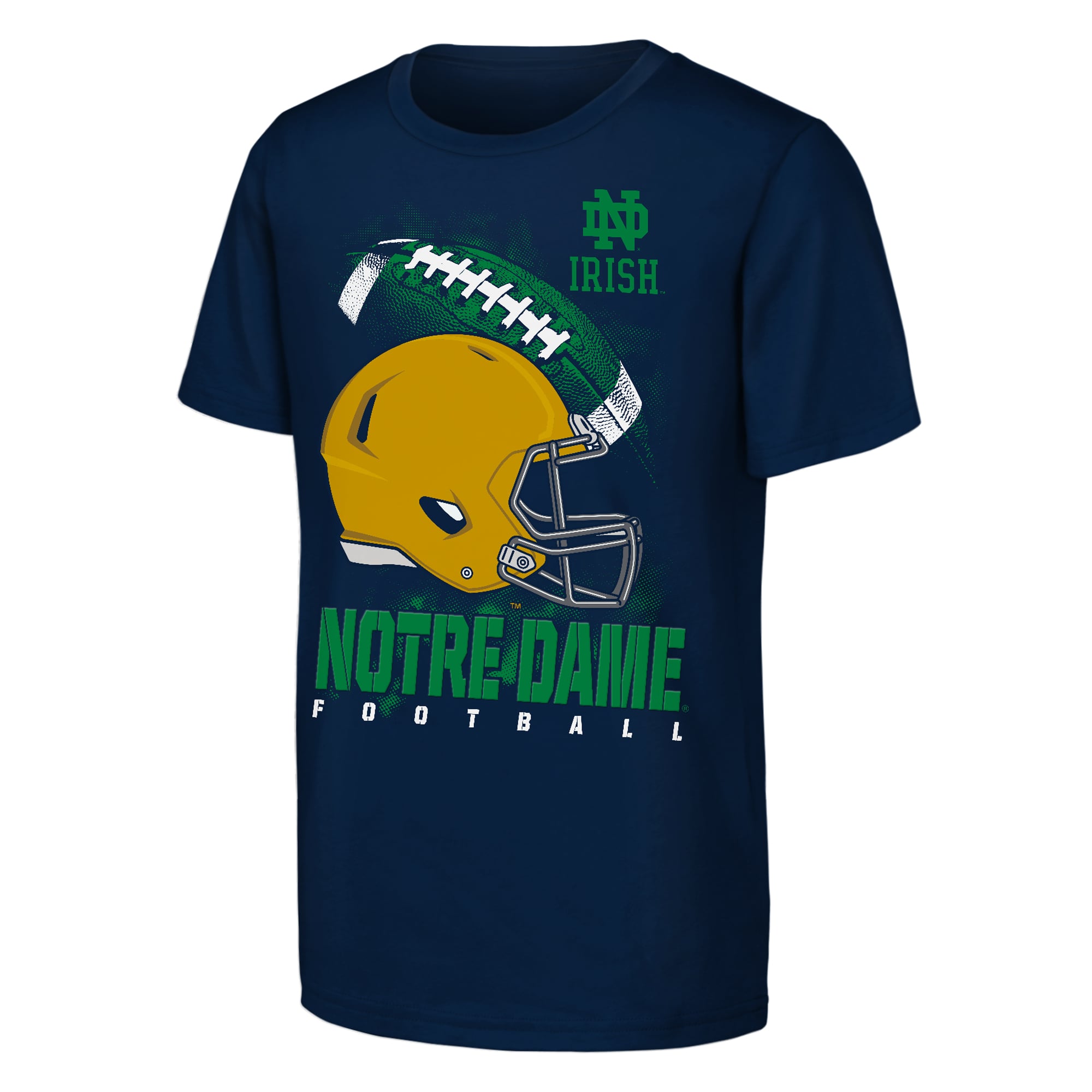 T-shirt de football américain Outerstuff bleu marine Notre Dame Fighting Irish « For the Glory » pour jeunes