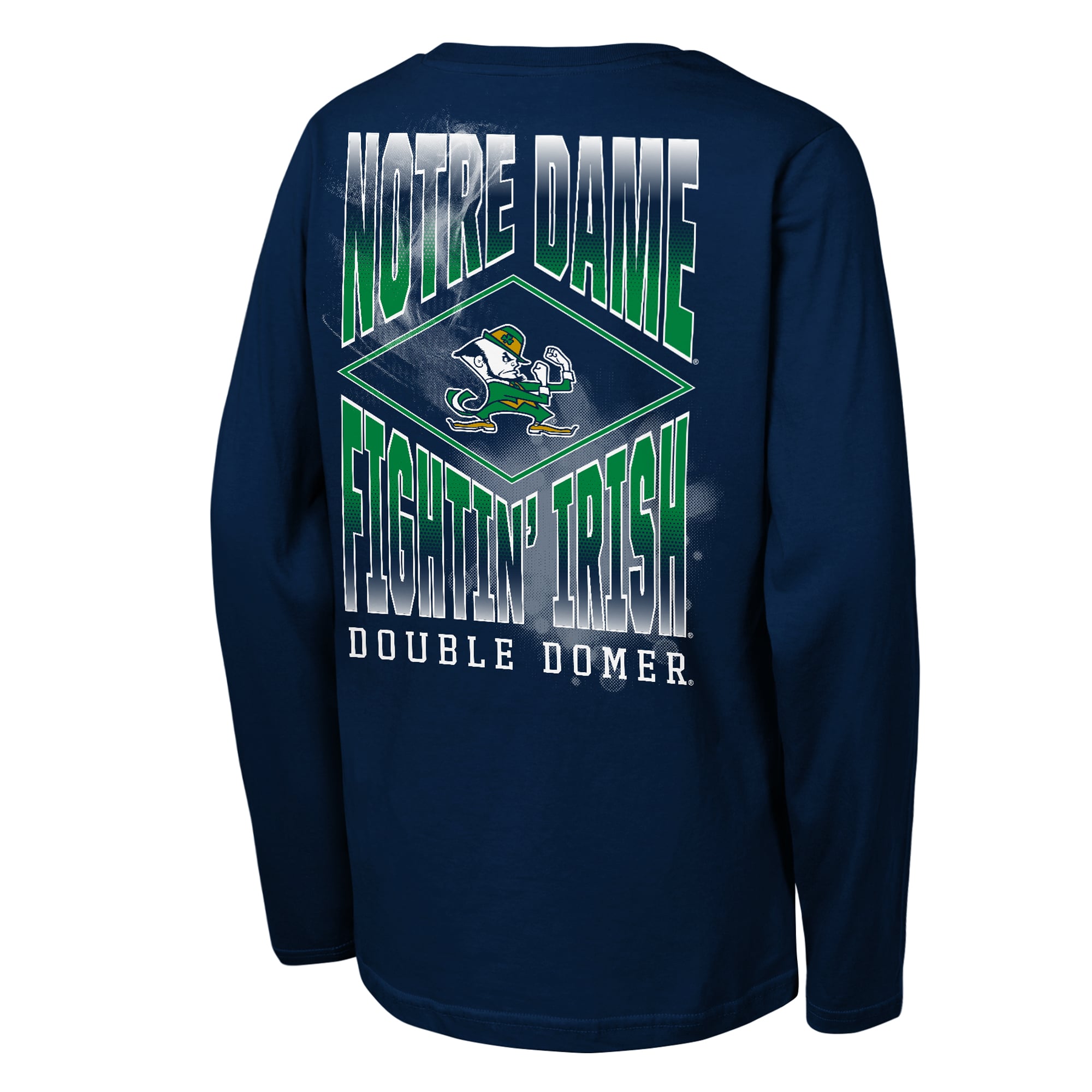 T-shirt à manches longues Youth Outerstuff Navy Notre Dame Fighting Irish Full Steam
