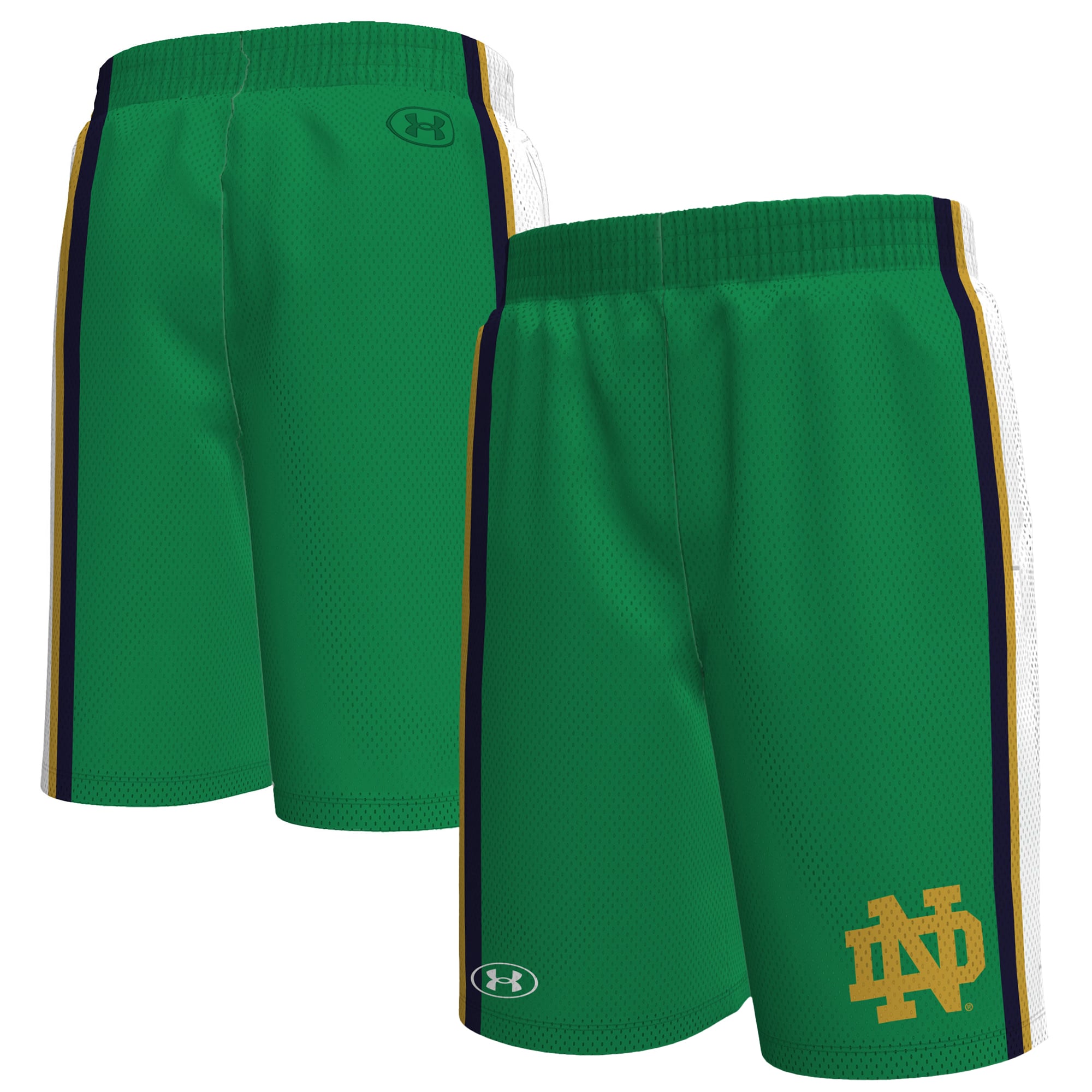 Youth Under Armour Kelly Green Notre Dame Fighting Irish Wear ArmourFuse Mesh Shorts