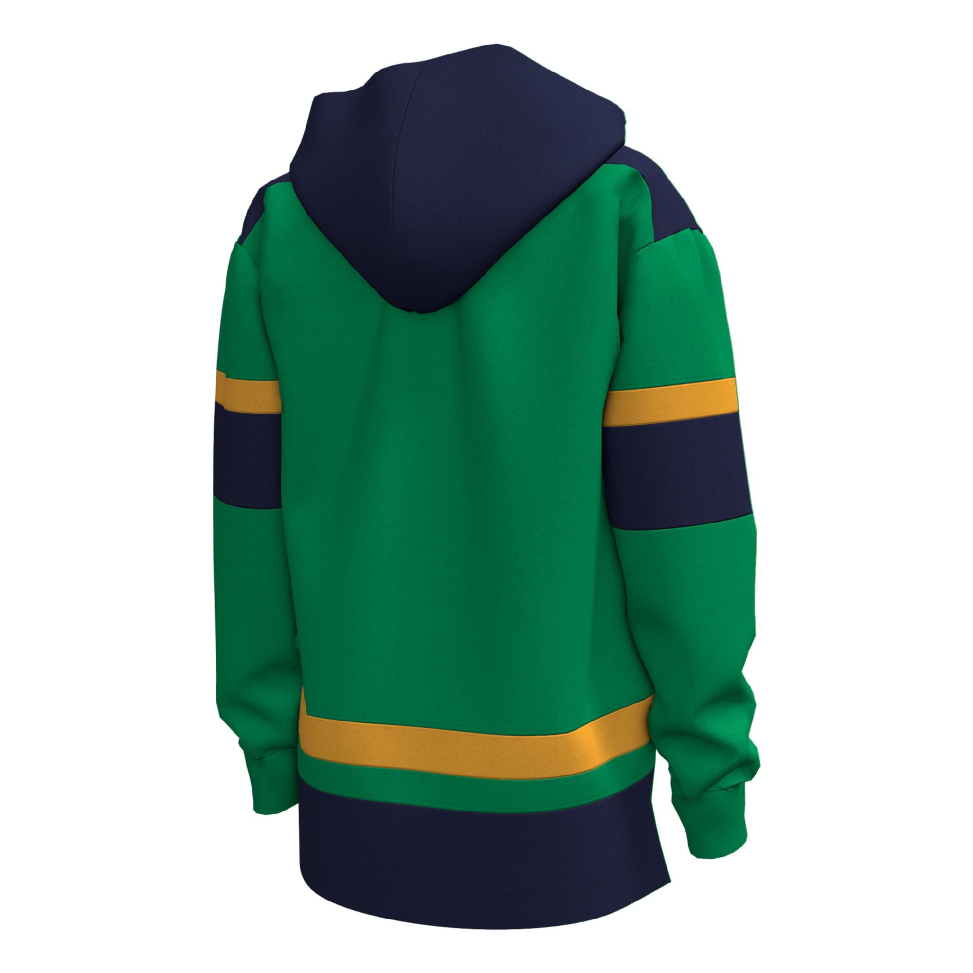 Sweat à capuche vert Kelly pour jeunes Under Armour Notre Dame Fighting Irish, porté par les Irlandais, jours de match hockey.