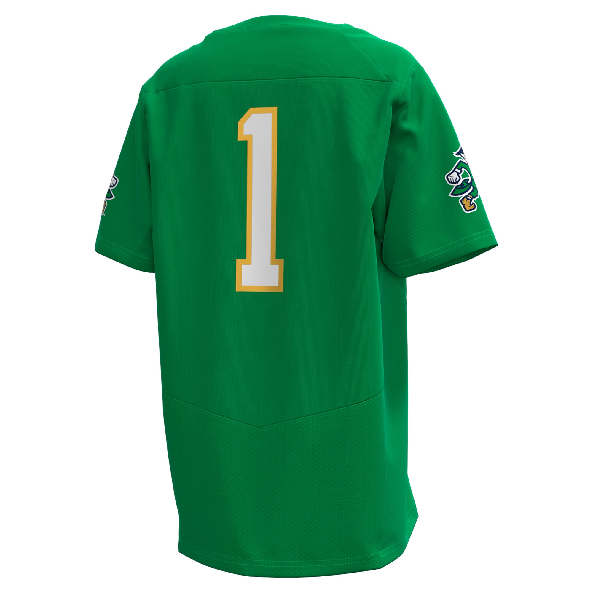 Youth Under Armour #1 Kelly Green Notre Dame Fighting Irish Alternate Wear Replica Football Jersey