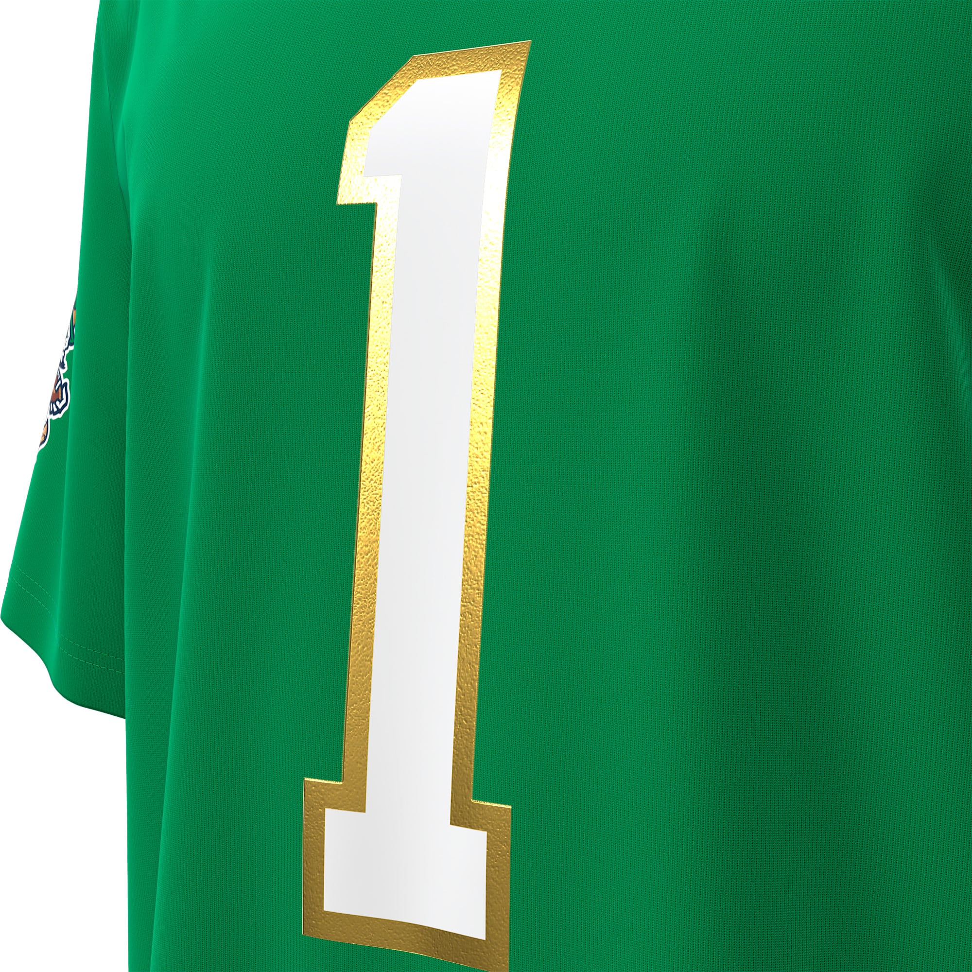 Youth Under Armour #1 Kelly Green Notre Dame Fighting Irish Alternate Wear Replica Football Jersey