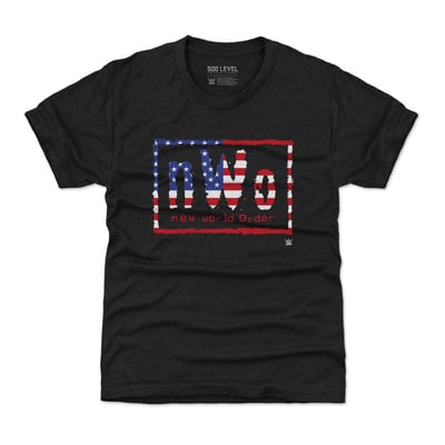 nWo 500 Level Youth American Flag T-Shirt - Black
