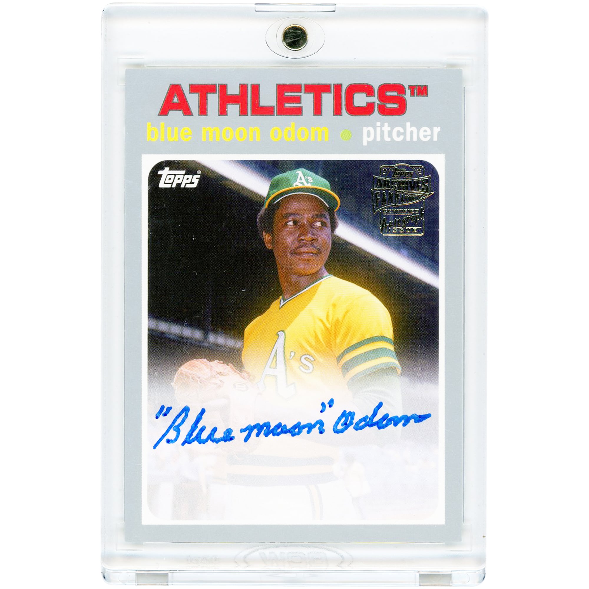 Blue Moon Odom Oakland Athletics Autographed 2020 Topps Archives Silver Fan Favorite #FFA-BMO #59/99 Card