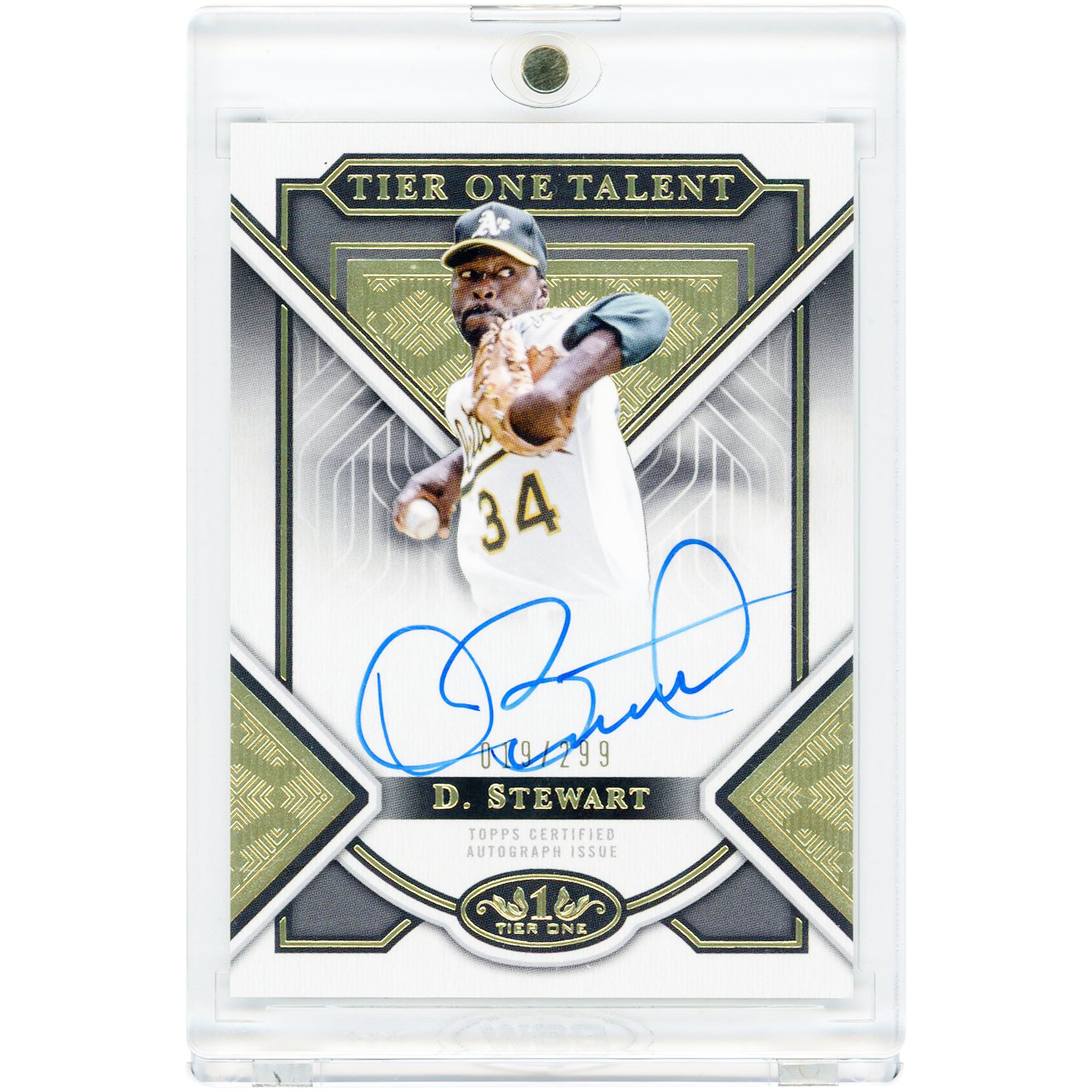 Dave Stewart Oakland Athletics Autographed 2023 Topps Tier One Certified Tier One Talent #T1TA-DS #19/299 Card