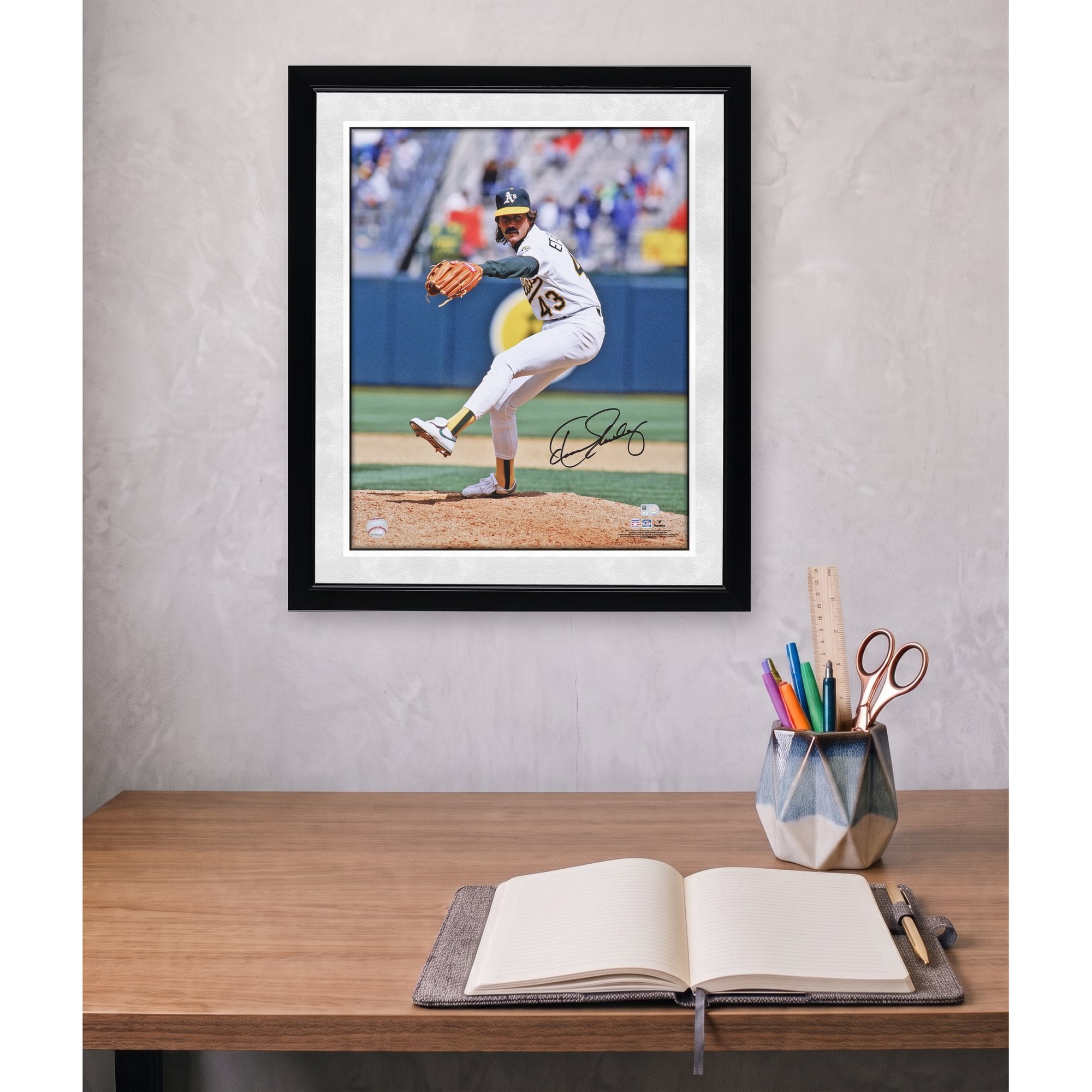 Dennis Eckersley Oakland Athletics Autographed 16" x 20" Pitching Photograph