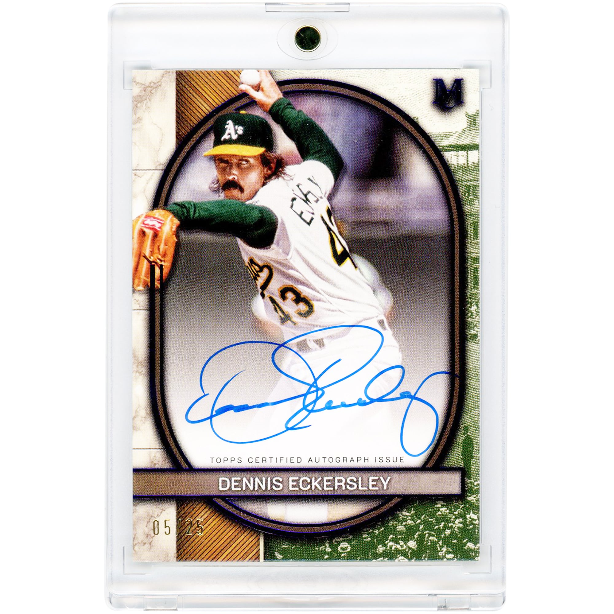 Carte autographiée de Dennis Eckersley (Oakland Athletics) - Collection Musée Topps 2025 - Améthyste d'archives #AA-DE #5/25