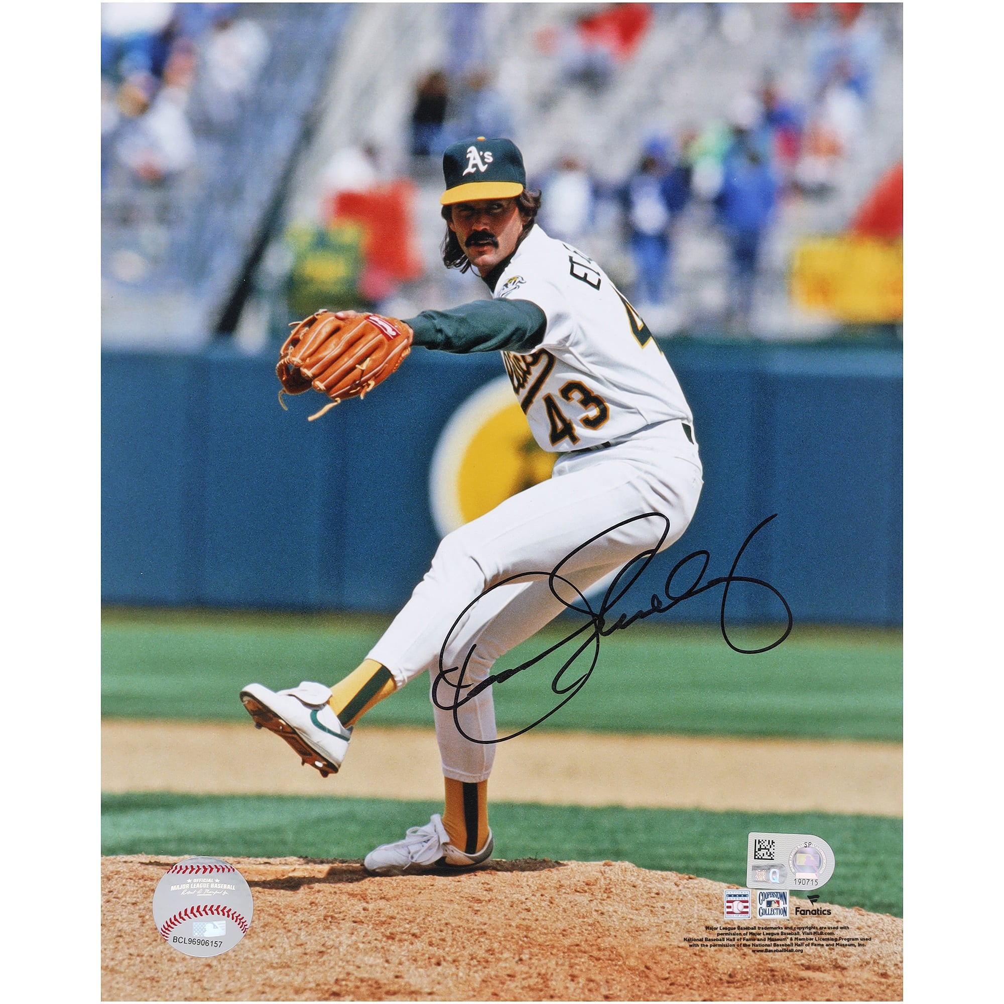 Dennis Eckersley Oakland Athletics Autographed 8" x 10" Pitching Photograph