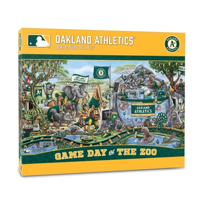 Oakland Athletics Fanpoint 10.5" x 28" Game Day at the Zoo 500-Piece Puzzle