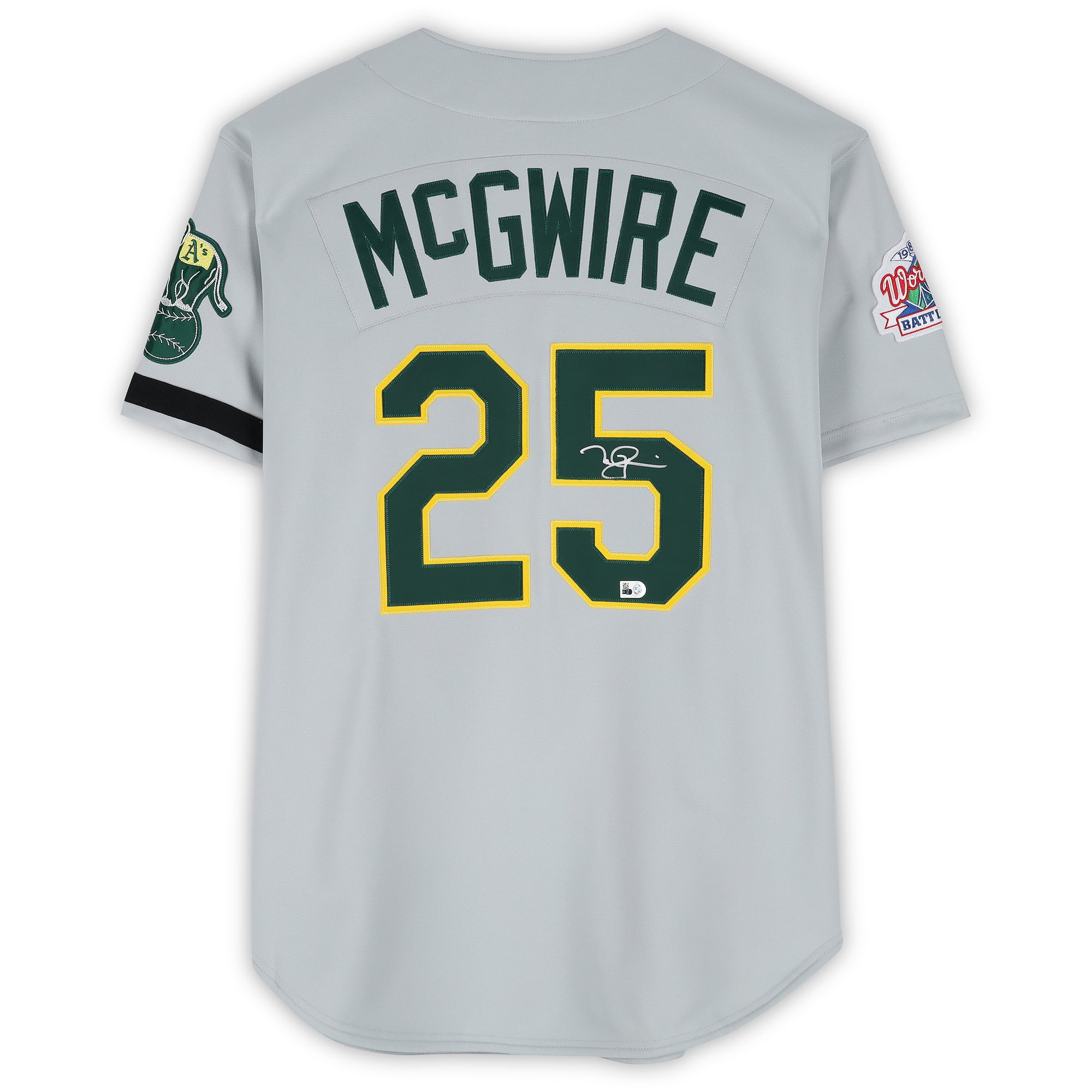 Mark McGwire Oakland Athletics Autographed Grey 1989 World Series Mitchell & Ness Authentic Jersey