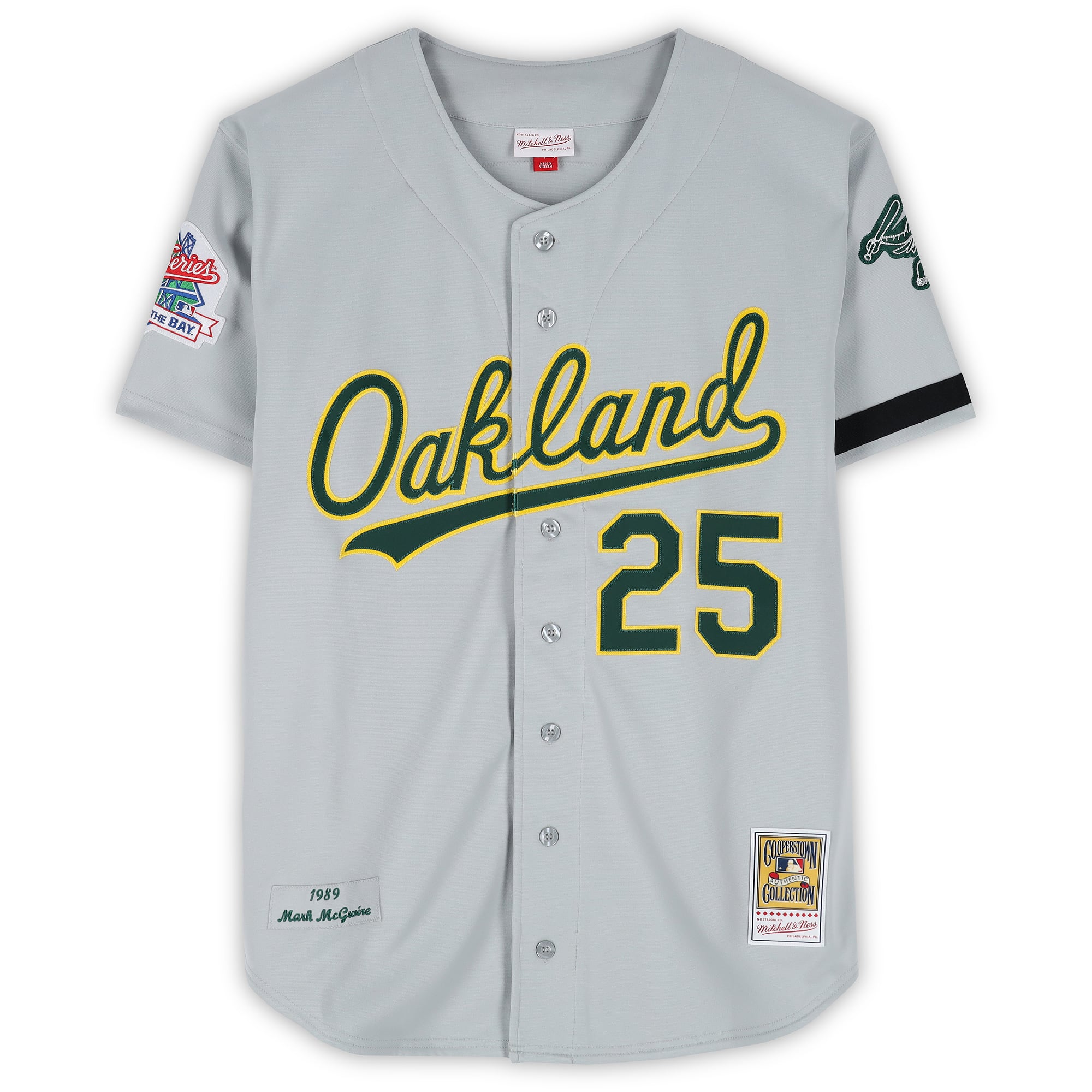 Mark McGwire Oakland Athletics Autographed Grey 1989 World Series Mitchell & Ness Authentic Jersey
