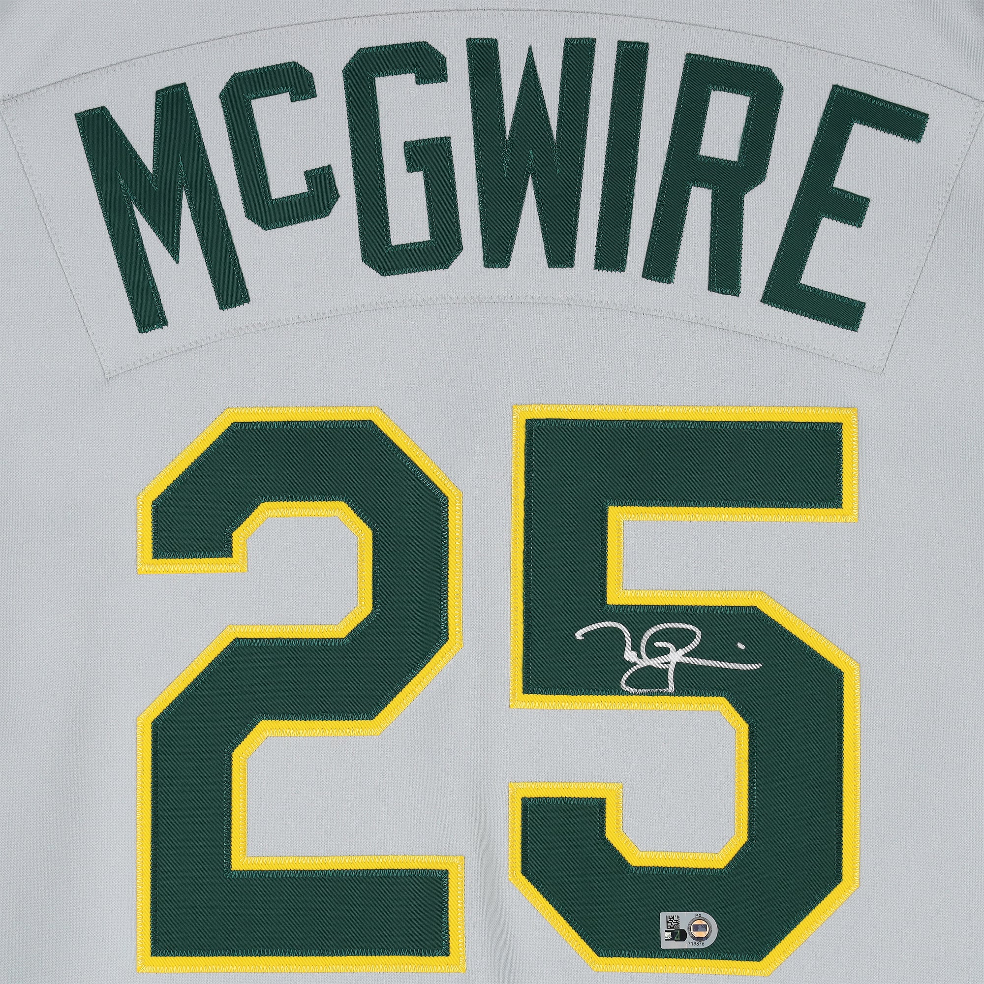 Mark McGwire Oakland Athletics Autographed Grey 1989 World Series Mitchell & Ness Authentic Jersey