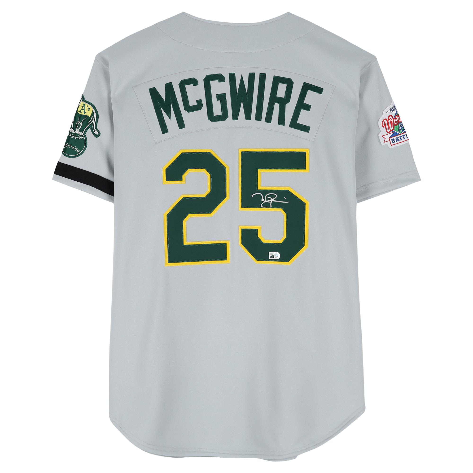 Mark McGwire Oakland Athletics Autographed Grey 1989 World Series Mitchell & Ness Authentic Jersey