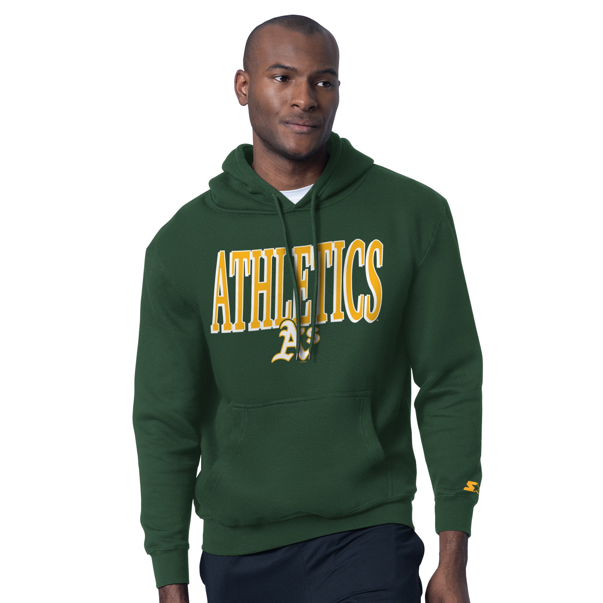 Ensemble sweat à capuche et t-shirt Starter Green Oakland Athletics Cooperstown Collection pour homme