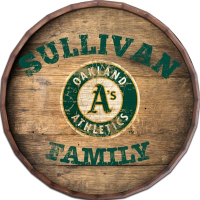 Oakland Athletics 24" Personalized Barrel Top