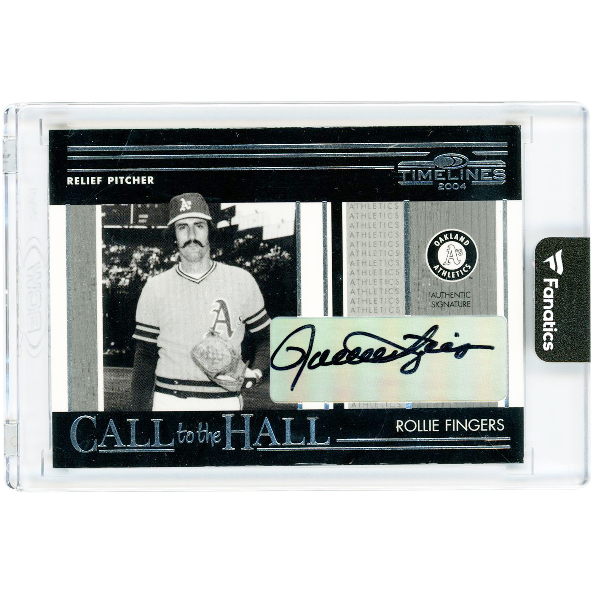 Rollie Fingers Oakland Athletics Autographed 2004 Donruss Timelines Call To The Hall #CH-23 Card