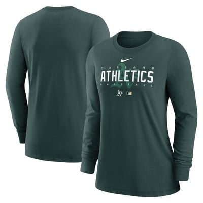 Oakland Athletics Nike Women's Authentic Collection Legend Performance Long Sleeve T-Shirt - Green