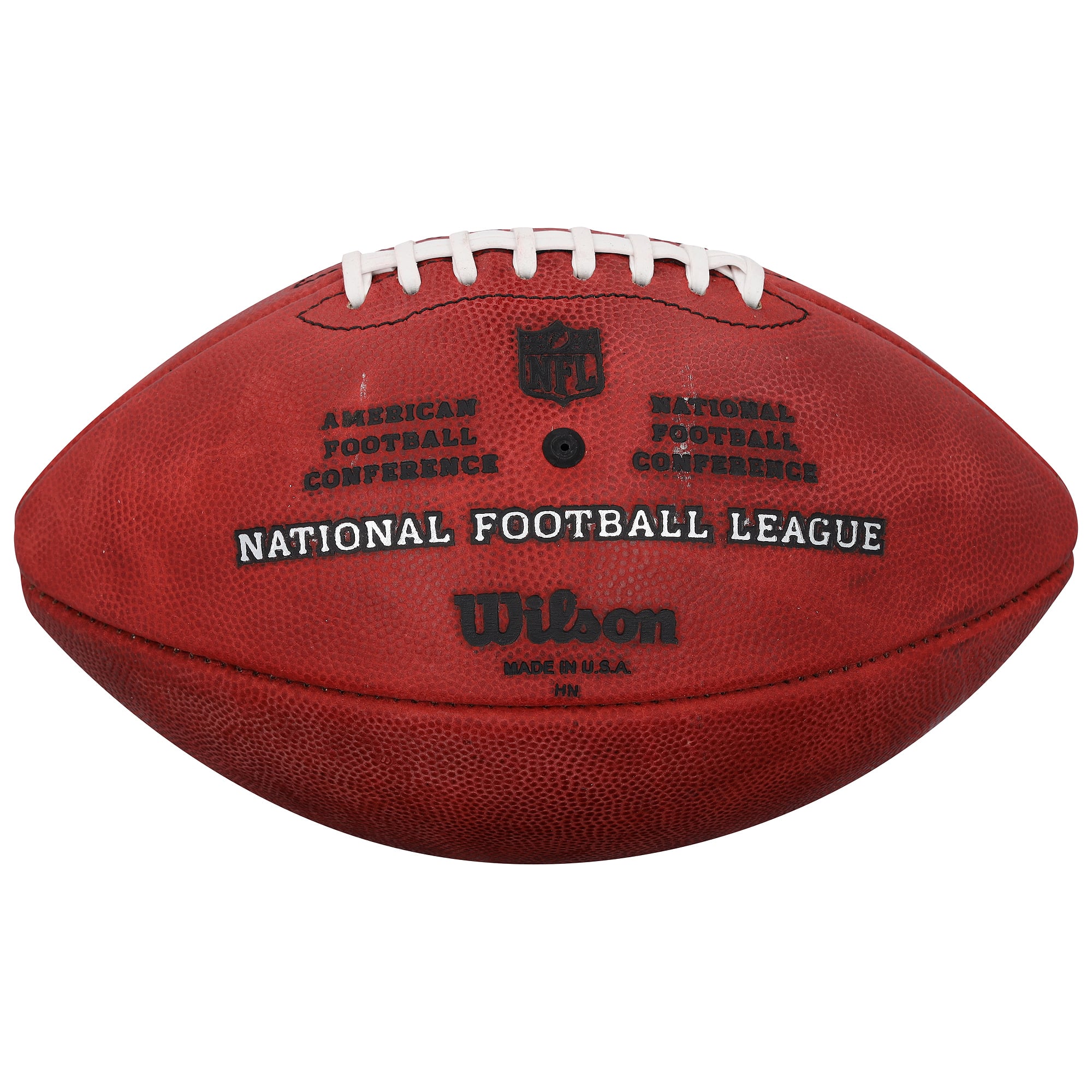 Ballon de football américain Duke en couleurs, autographié par Charles Woodson (Oakland Raiders), avec inscription « 1998 DROY ».