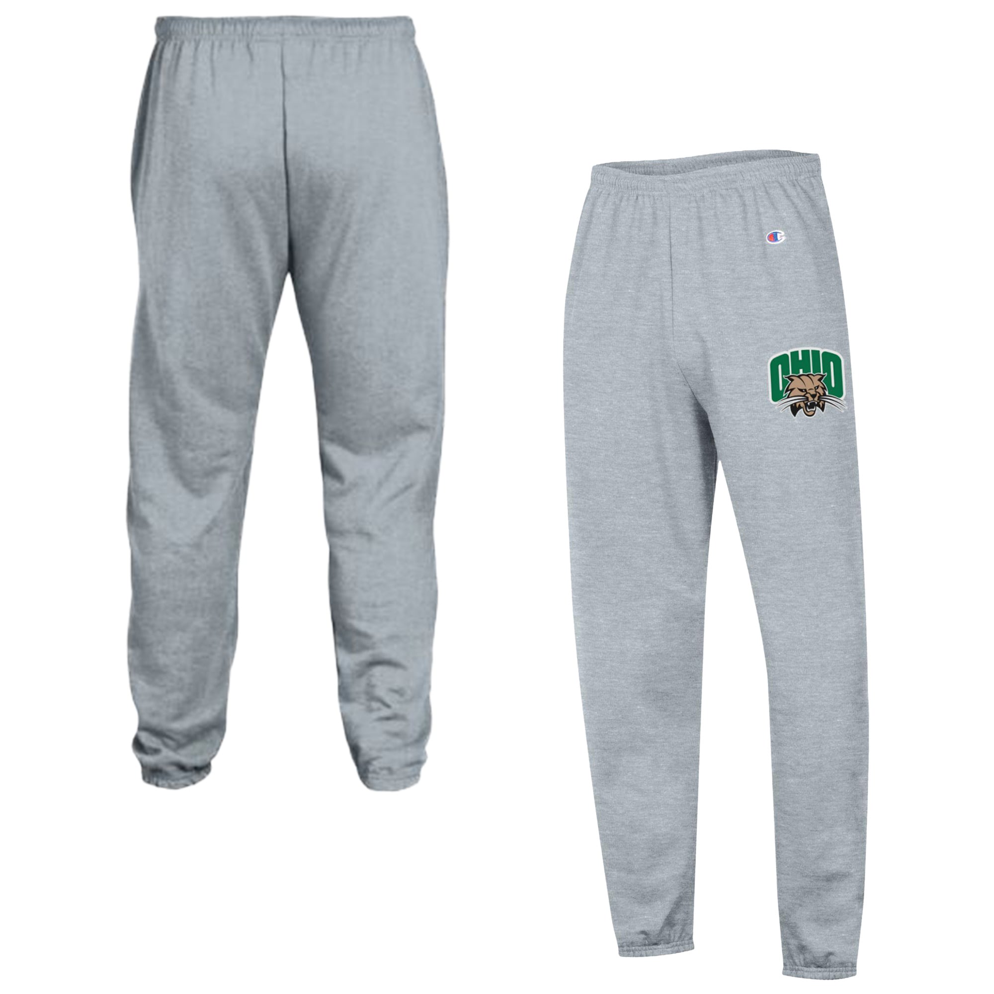Pantalon de survêtement Champion pour homme, gris chiné, Ohio Bobcats, en polaire Powerblend.