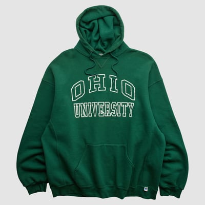 Ohio Bobcats Russell 2000s Hooded Pullover Sweatshirt - Green - 2XL by Fanatics Real Vintage