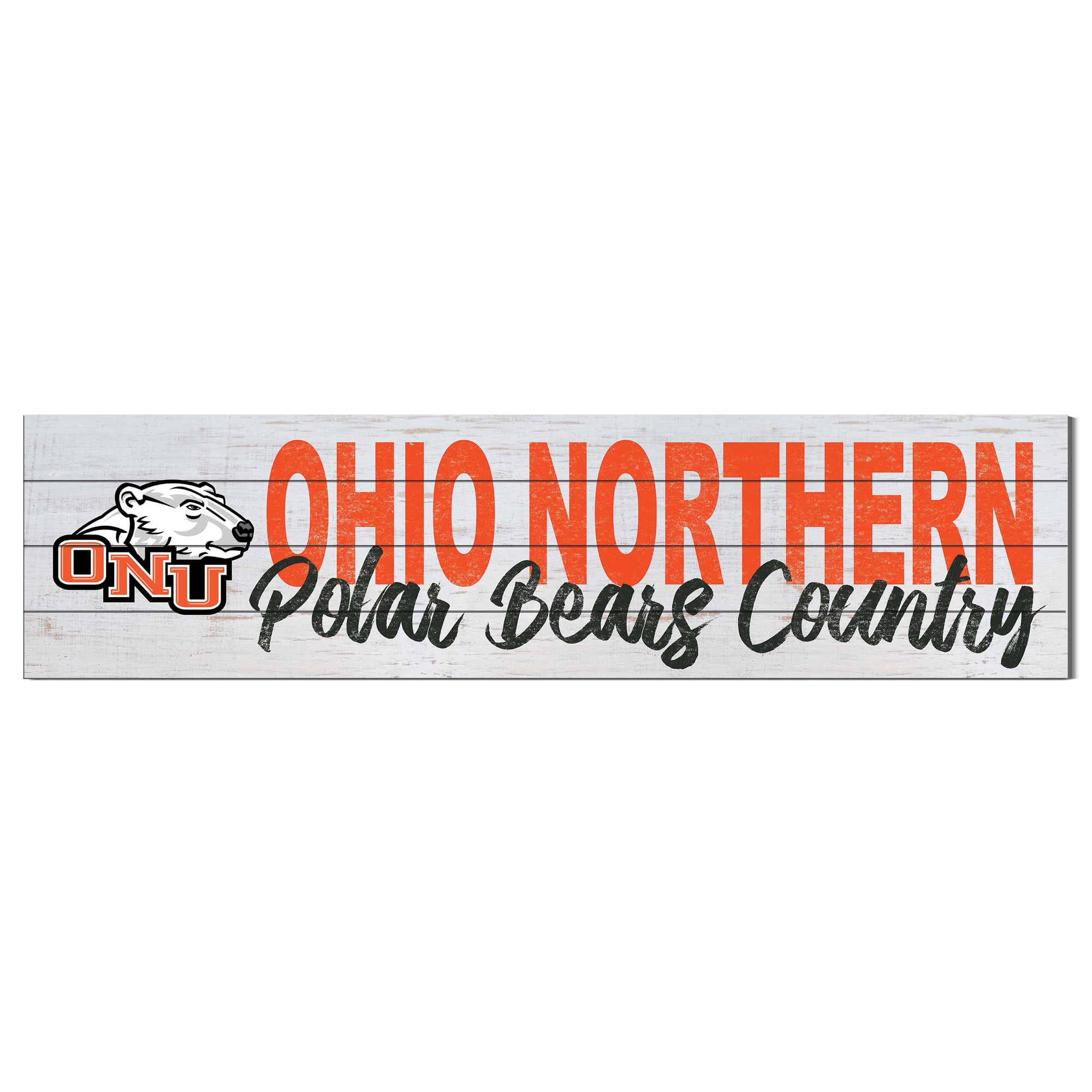 Ohio Northern Polar Bears 40'' x 10'' Logo Sign