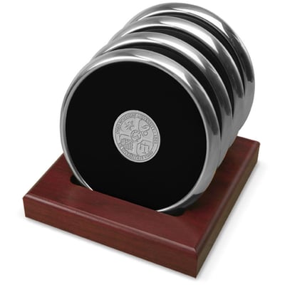 Ohio Northern Polar Bears 4-Piece Coaster Set - Silver
