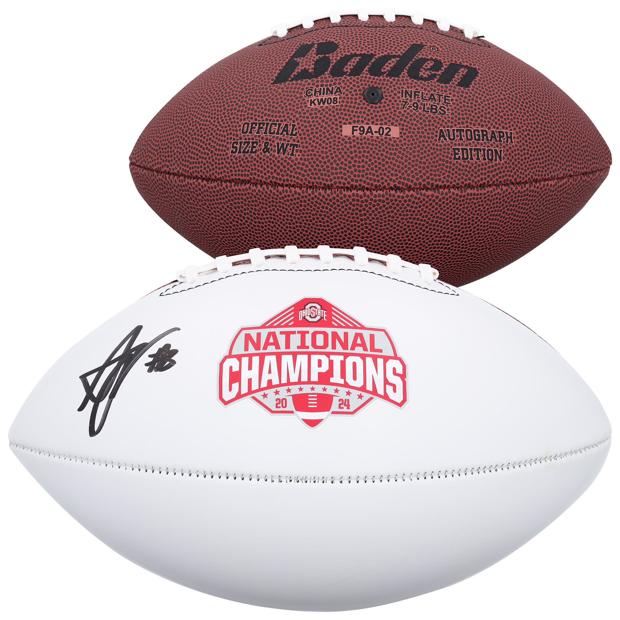 Arvell Reese Ohio State Buckeyes Autographed Baden White Panel Football