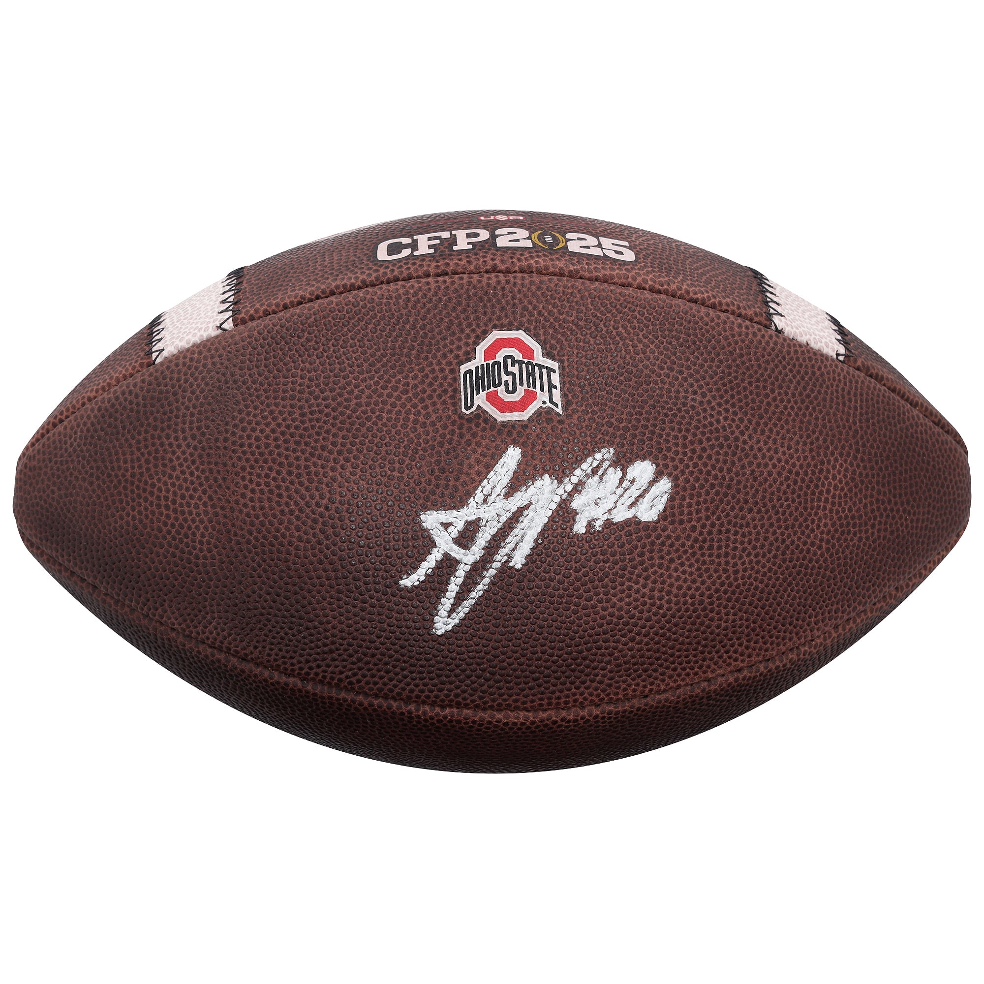 Arvell Reese Ohio State Buckeyes Autographed Nike 2024-2025 College Football Playoff Game Football