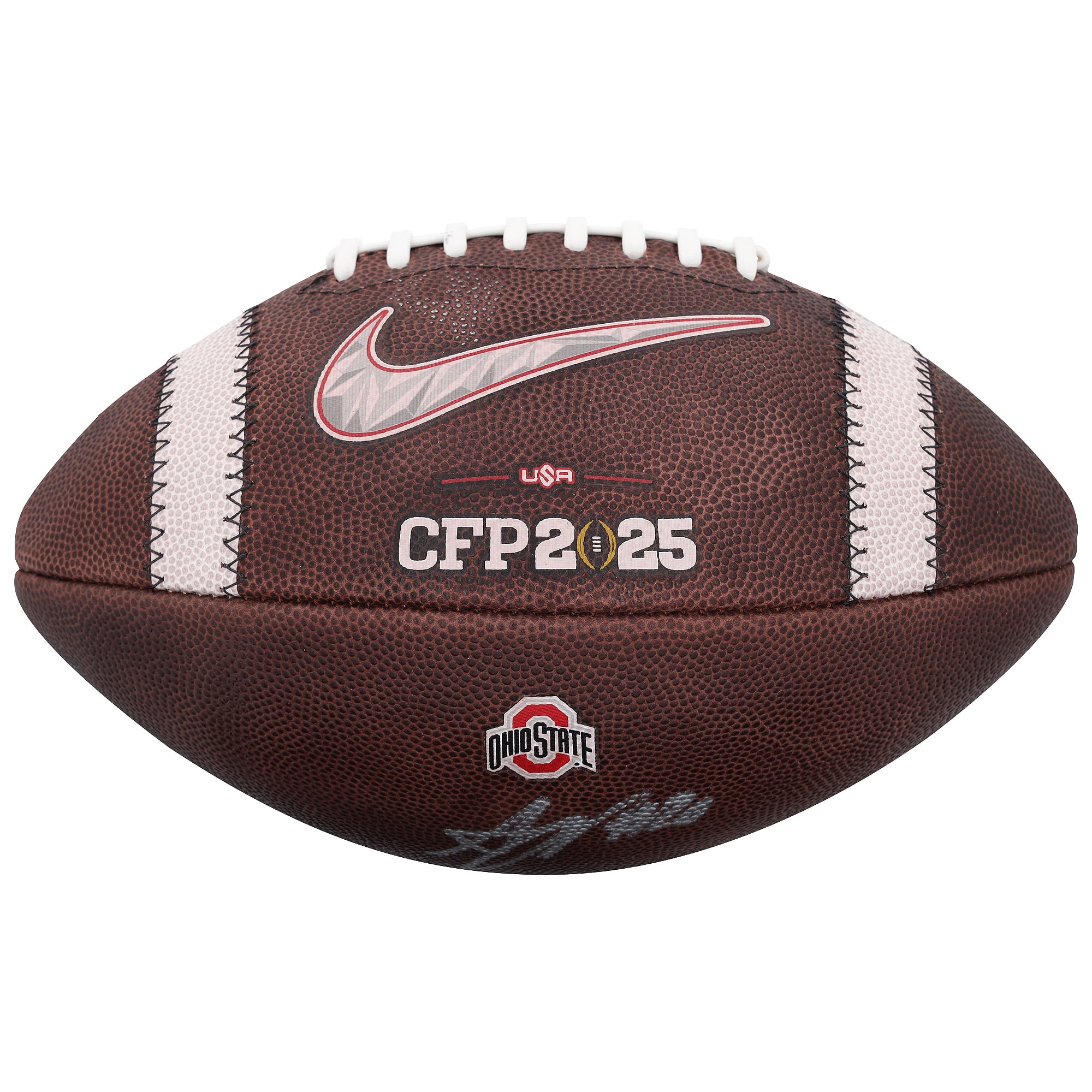 Arvell Reese Ohio State Buckeyes Autographed Nike 2024-2025 College Football Playoff Game Football