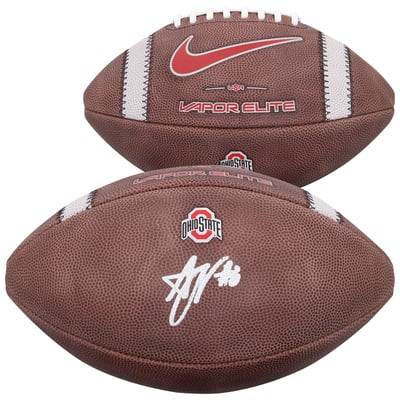 Arvell Reese Ohio State Buckeyes Autographed Fanatics Authentic Nike Vapor Elite Game Football