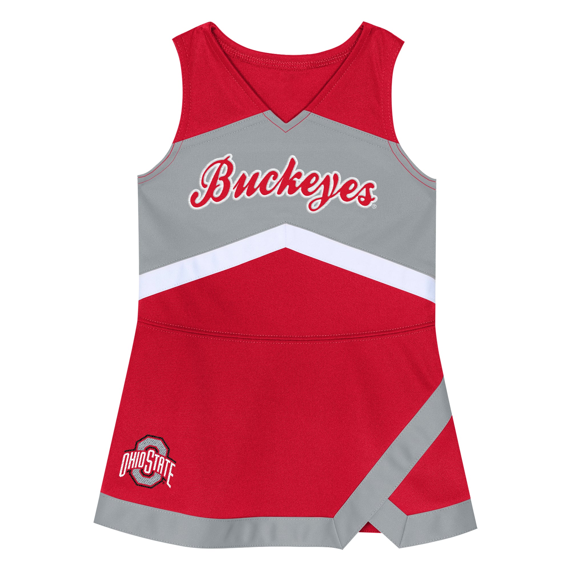 Girls Preschool Outerstuff Scarlet Ohio State Buckeyes Two-Piece Cheer Captain Jumper Dress & Bloomers Set