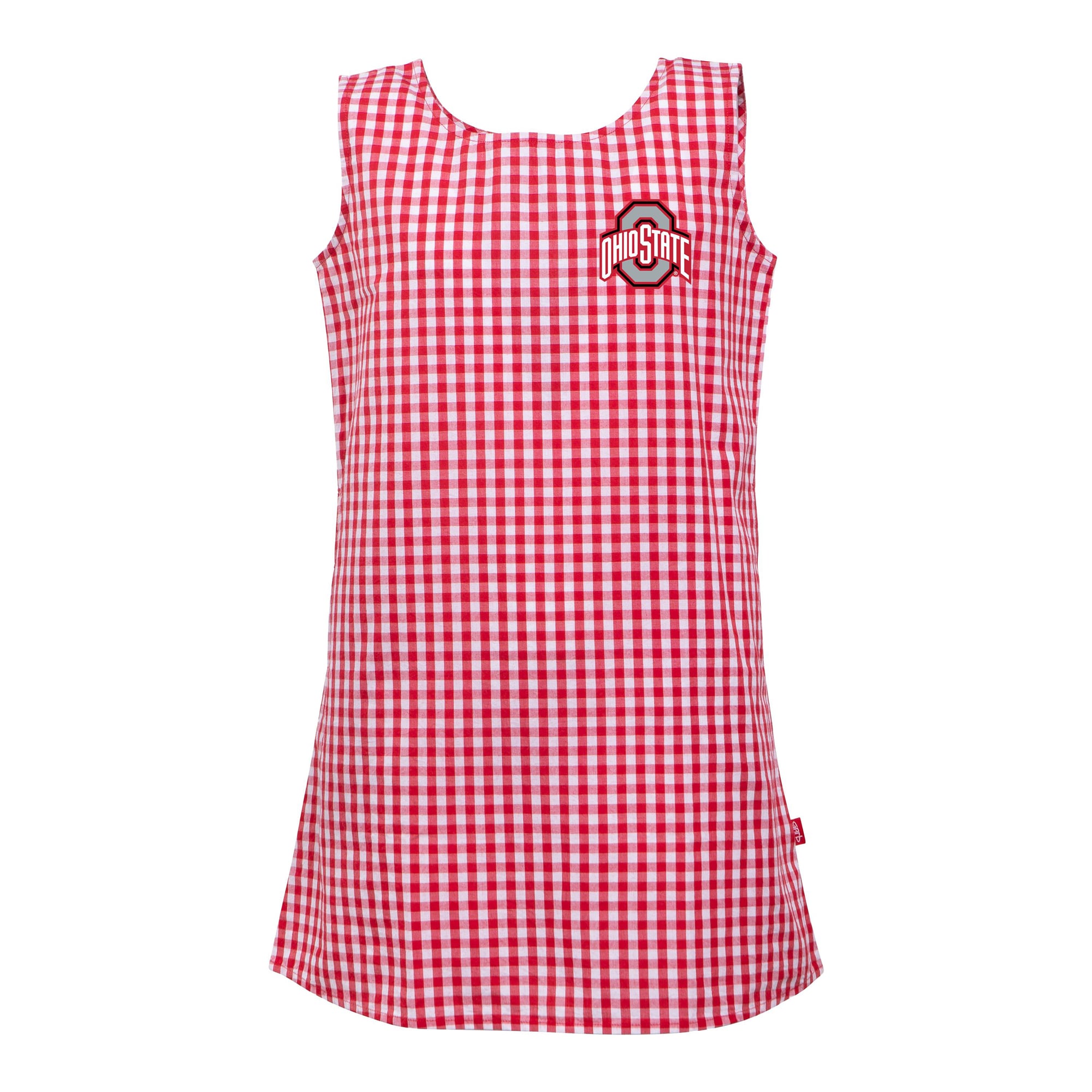 Girls Toddler Garb Scarlet Ohio State Buckeyes Woven Gingham Dress