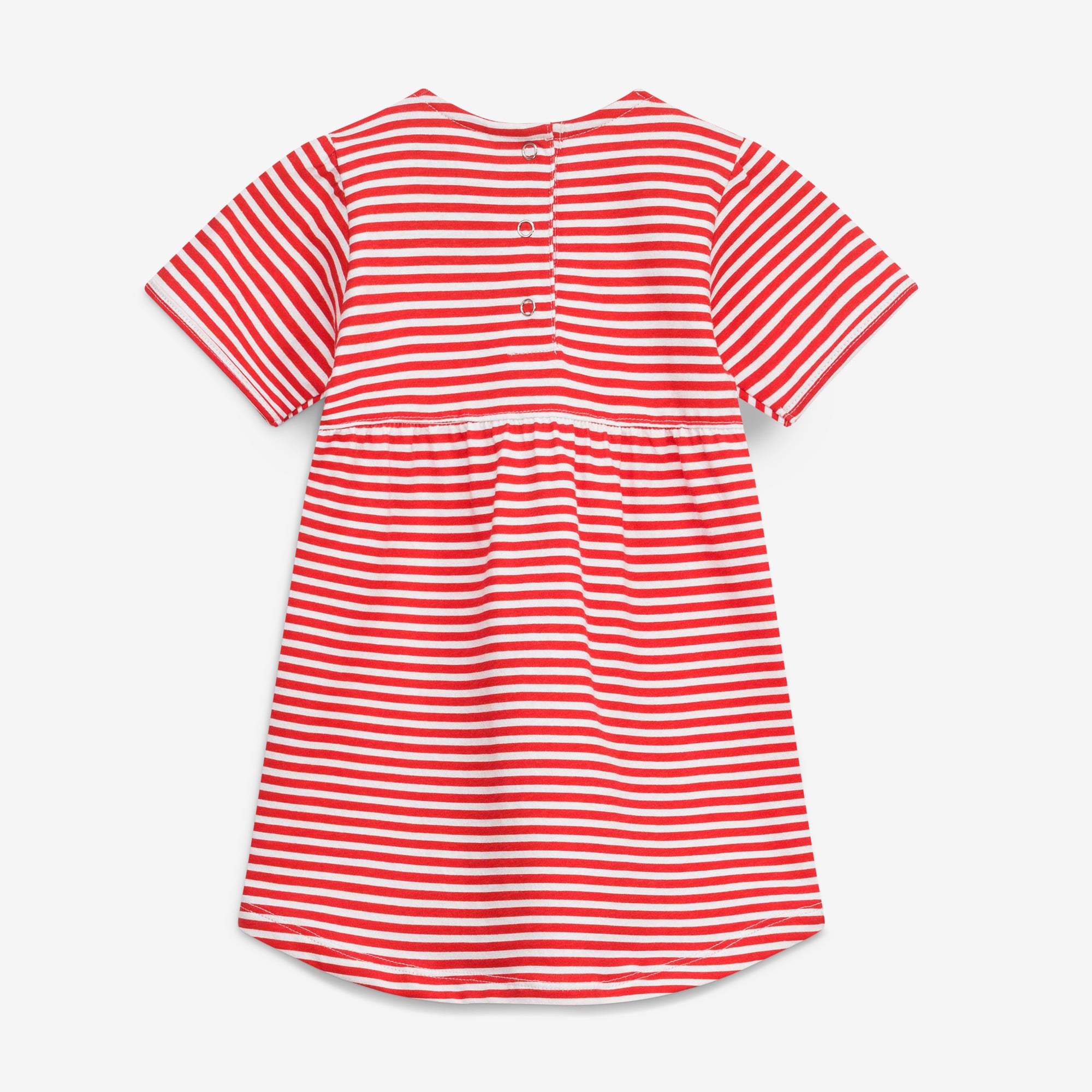 Robe rayée à col carré Little King Scarlet Ohio State Buckeyes pour petites filles