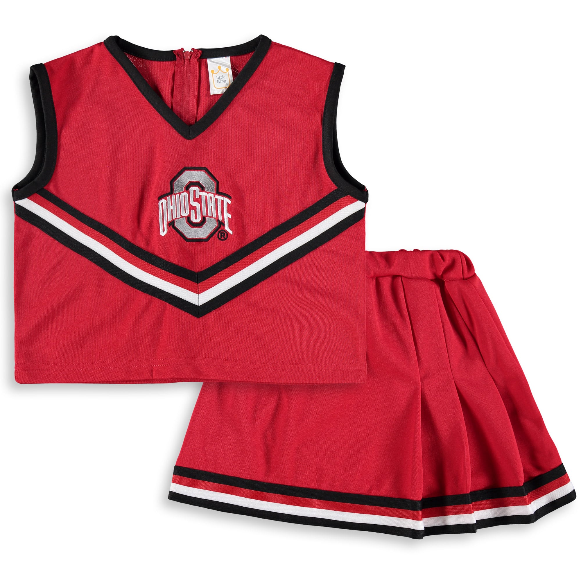 Ensemble de pom-pom girl deux pièces Scarlet Ohio State Buckeyes pour jeunes filles