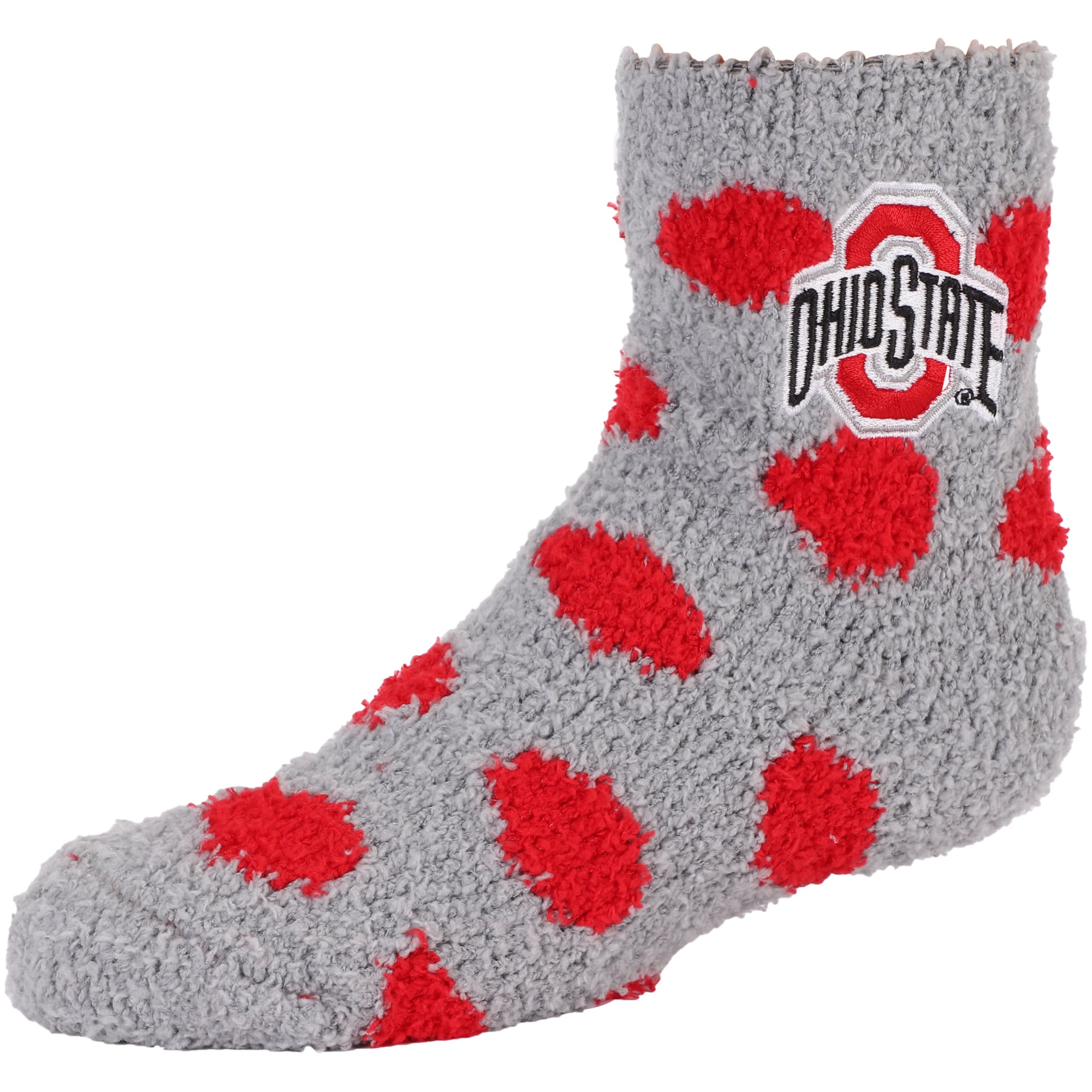 Chaussettes duveteuses ZooZatz Ohio State Buckeyes pour filles et jeunes