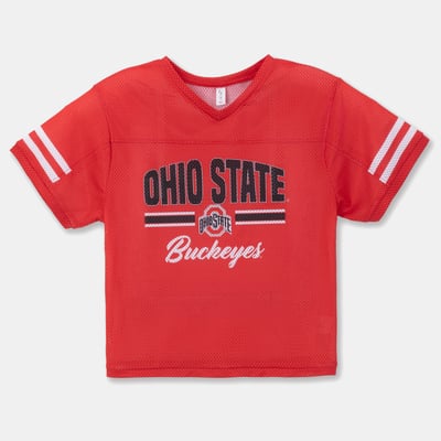 Ohio State Buckeyes ZooZatz Girls Youth Mesh Jersey T-Shirt - Scarlet