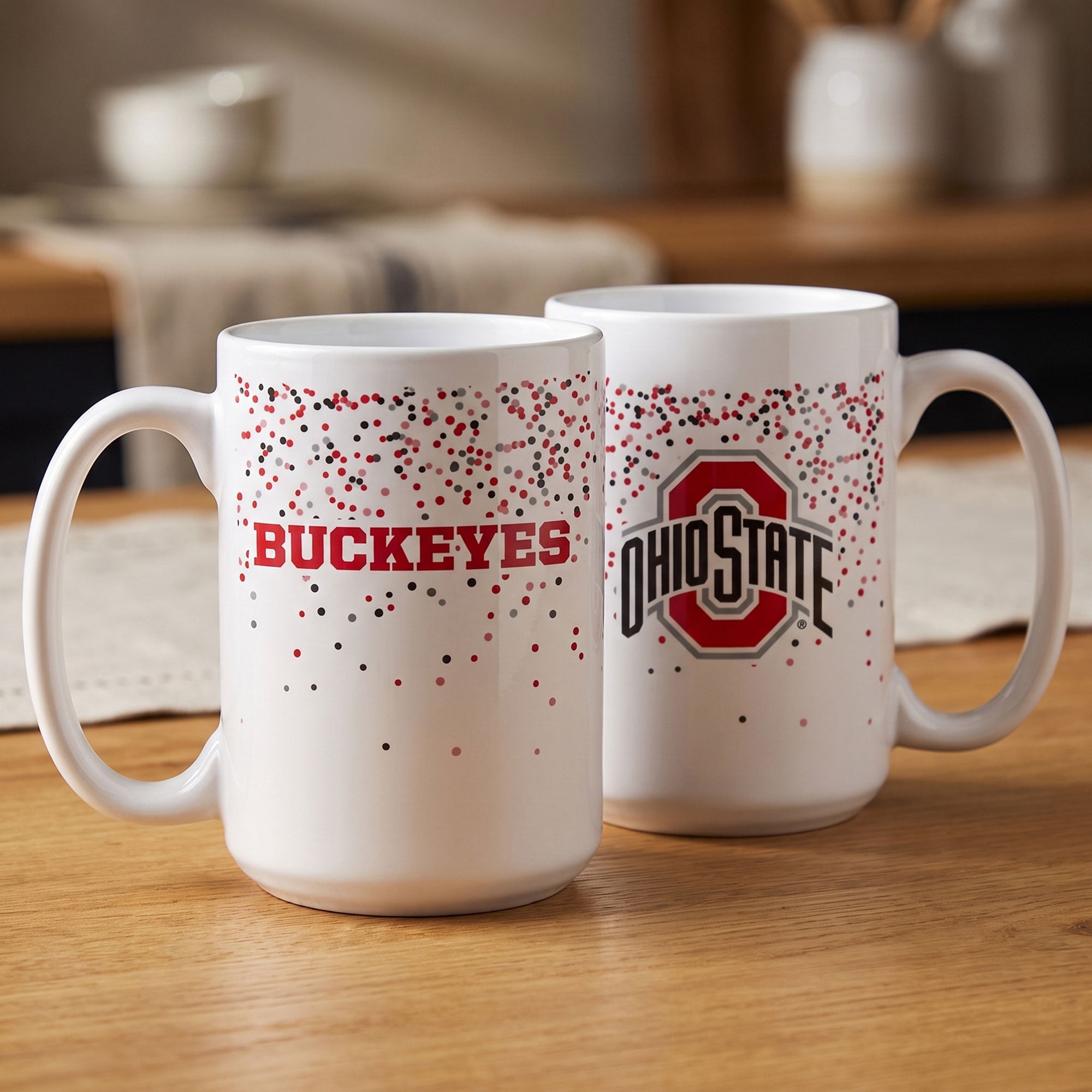 Mug à confettis Indigo Falls Ohio State Buckeyes - Lot de 2