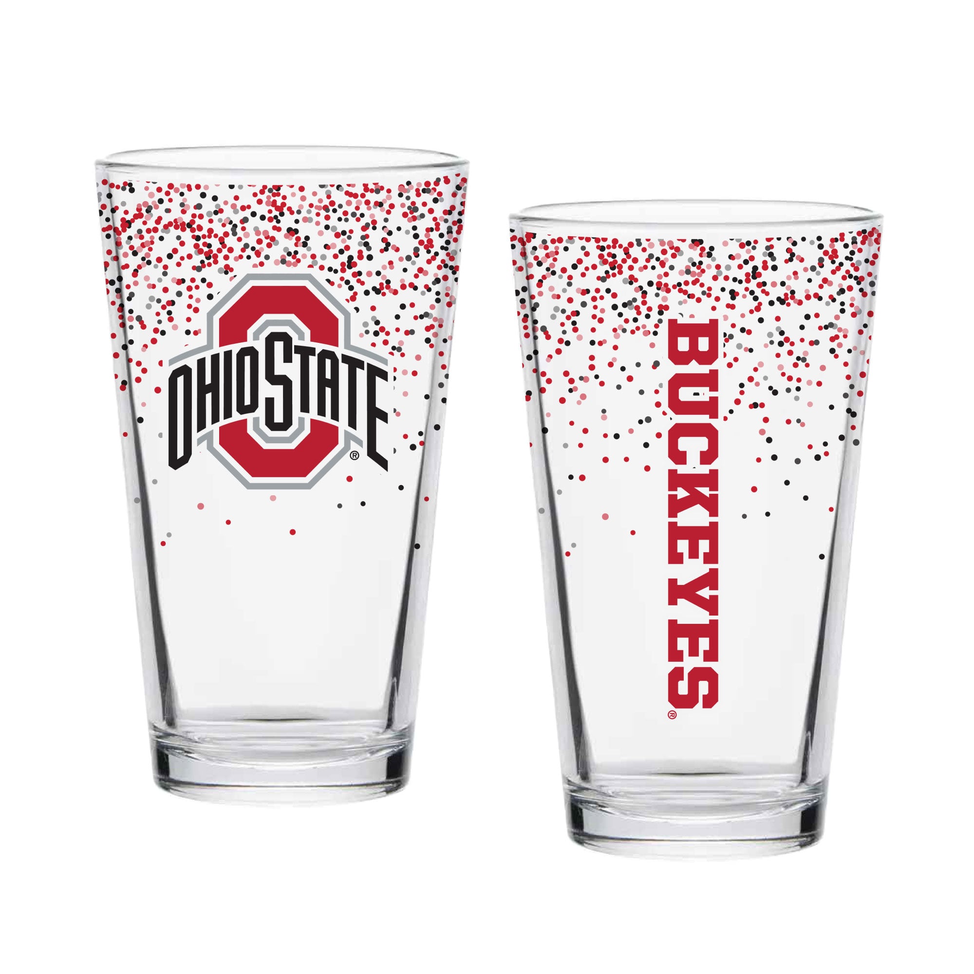 Indigo Falls Ohio State Buckeyes Confetti Pints ​​- Lot de 2