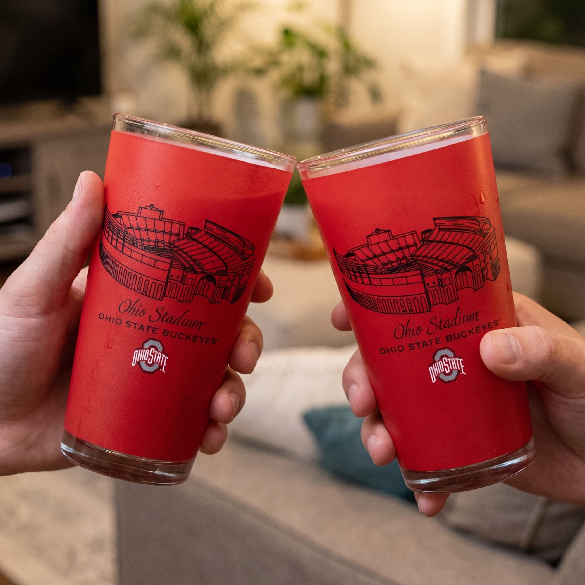 Pack de 2 verres à bière Core Stadium des Ohio State Buckeyes d'Indigo Falls