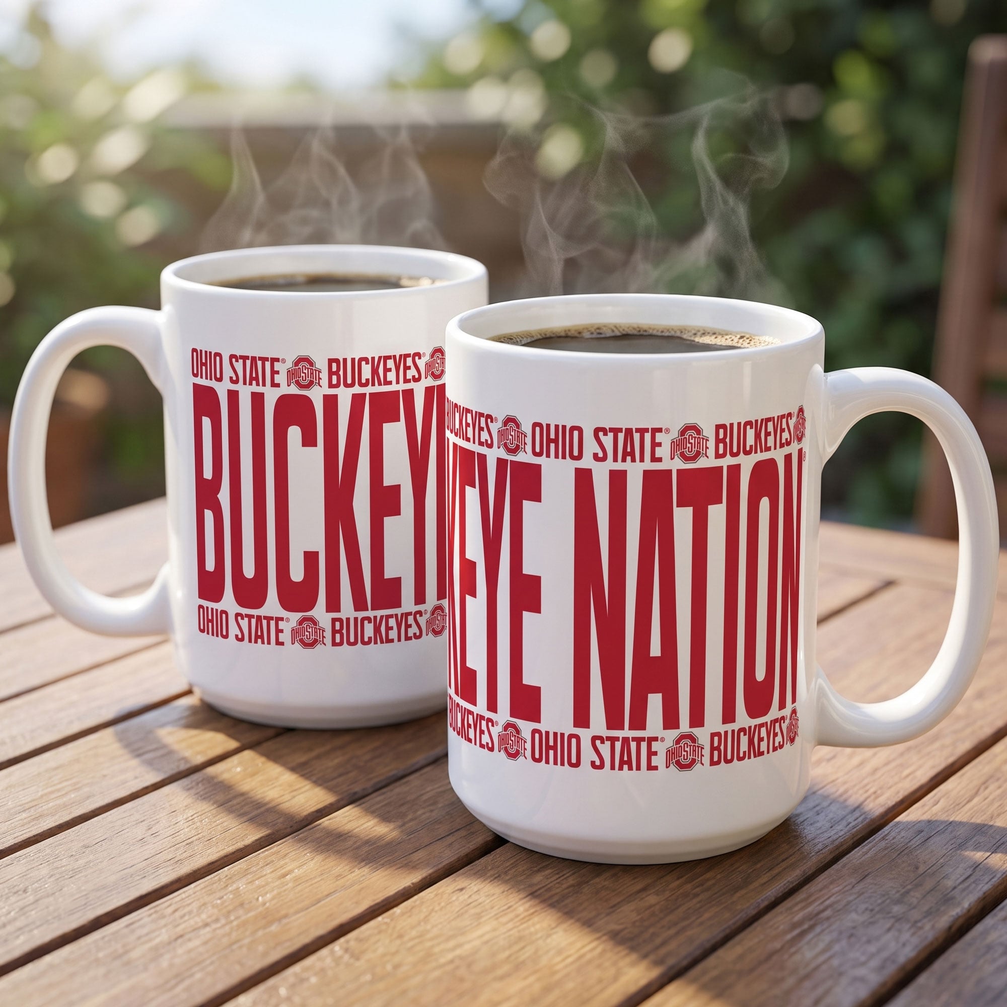 Indigo Falls Ohio State Buckeyes Elevated Mug - Set of 2