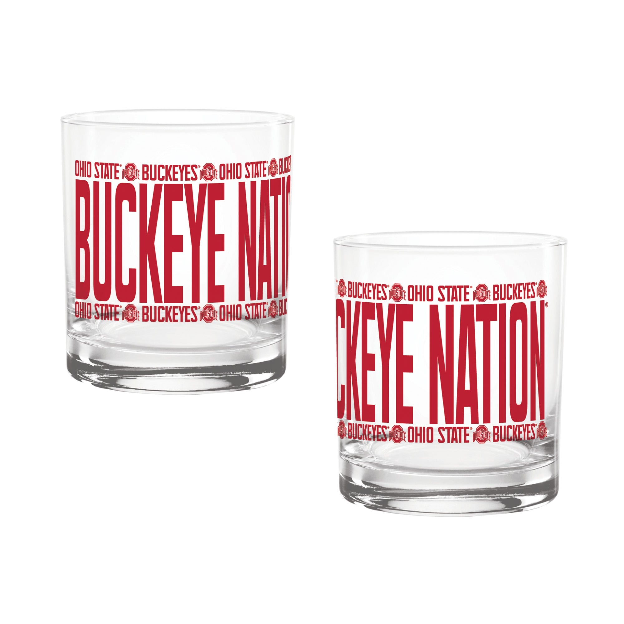 Verres à whisky surélevés Indigo Falls Ohio State Buckeyes - Lot de 2