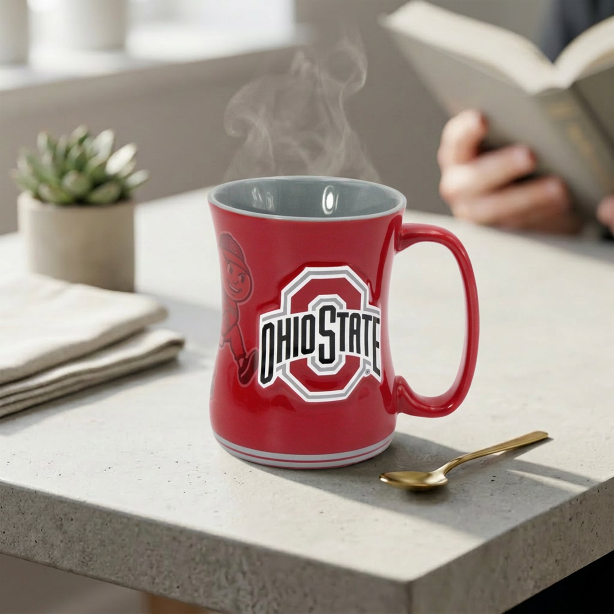 Ensemble de deux tasses de barista Indigo Falls Ohio State Buckeyes de 473 ml (16 oz).