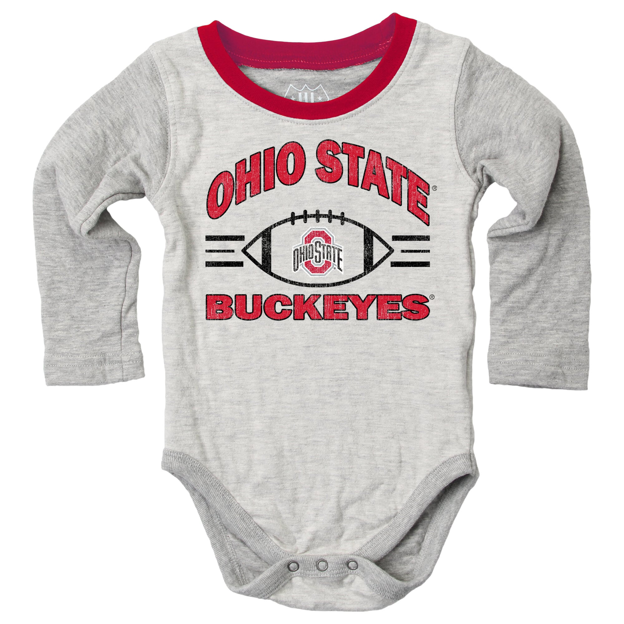 Infant Wes & Willy Gray Ohio State Buckeyes Jie Hopper Set