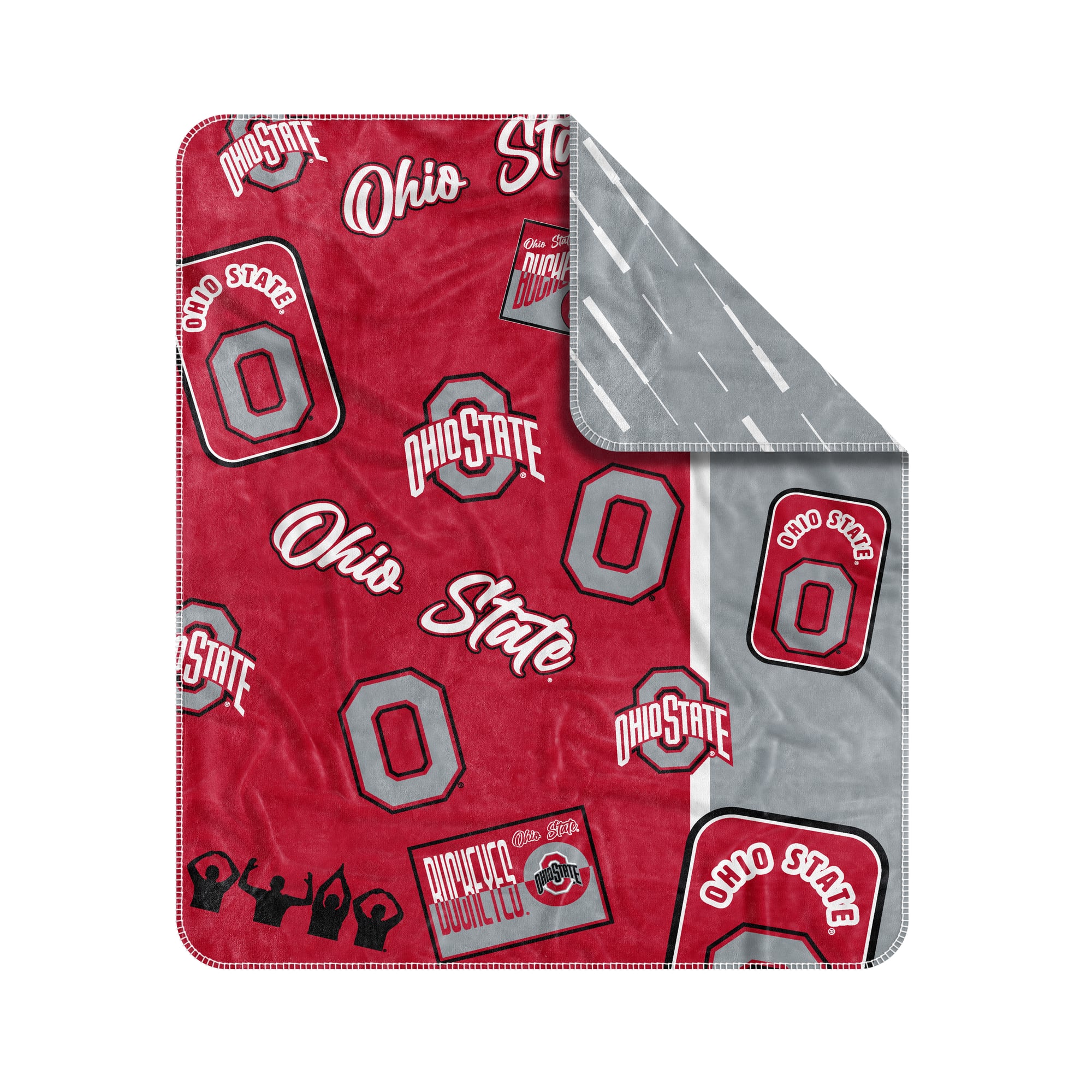 Couverture jetée Dream Weave 50" x 60" avec logo des Ohio State Buckeyes